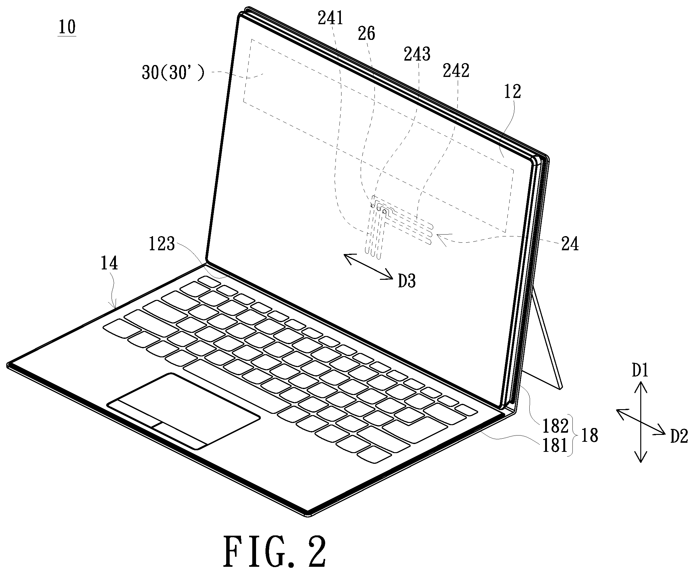 Patent US11824575 Figure 2 – Protective cover for tablet computer and portable electronic device