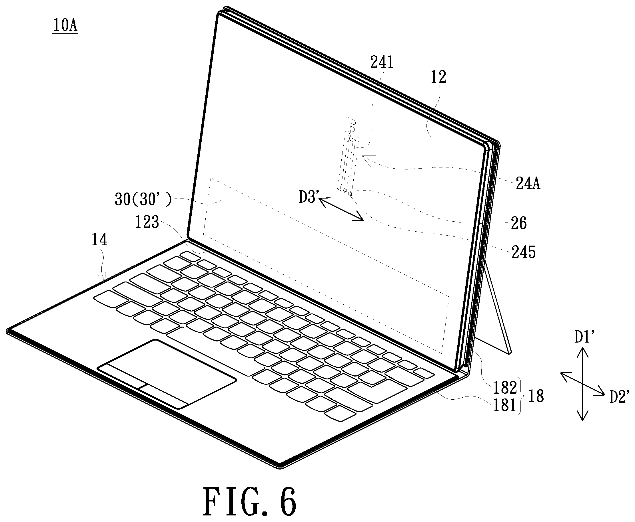 Patent US11824575 Figure 6 – Protective cover for tablet computer and portable electronic device