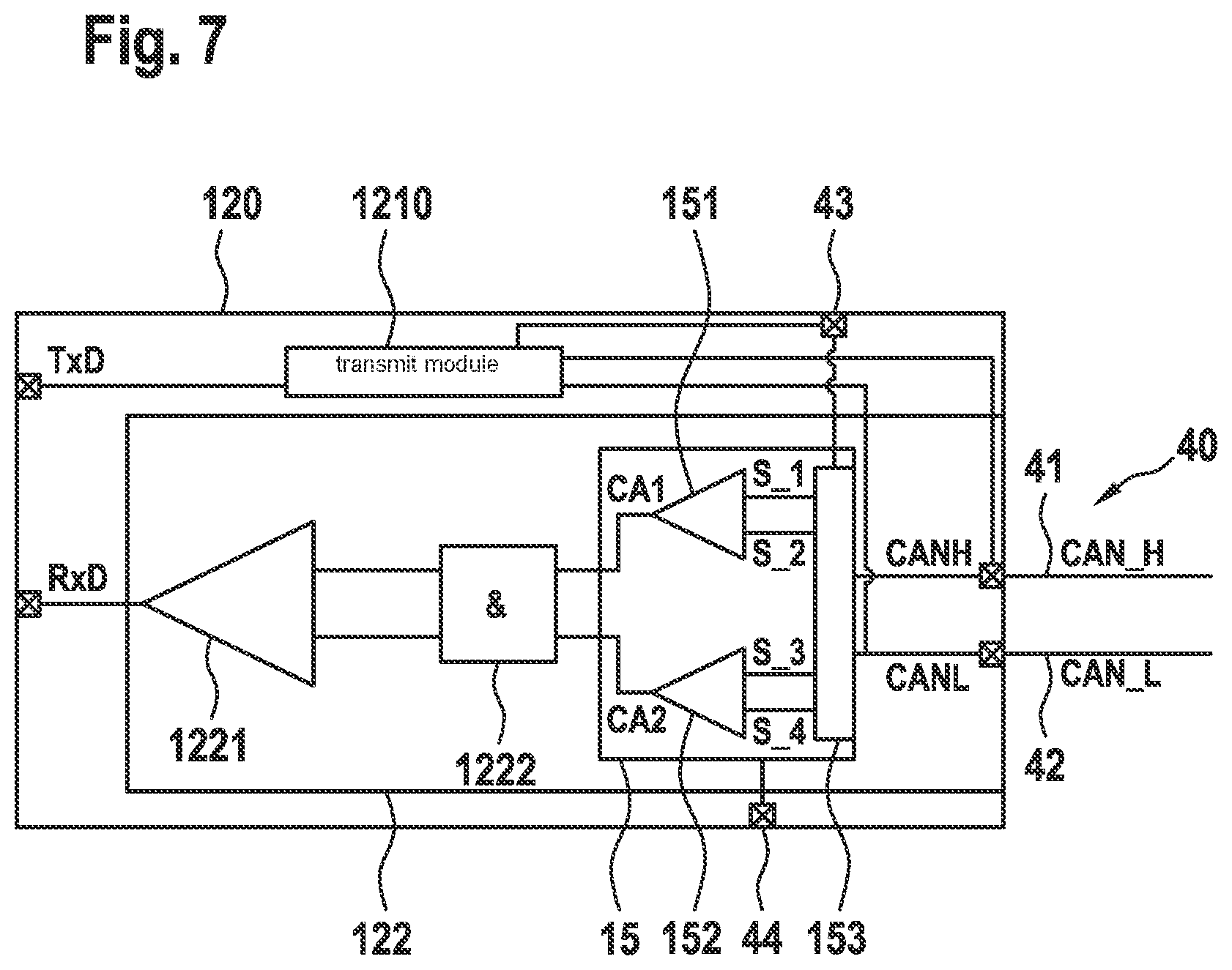 Patent US11824577 Figure 5 – Receive module and method for receiving differential signals in a serial bus system