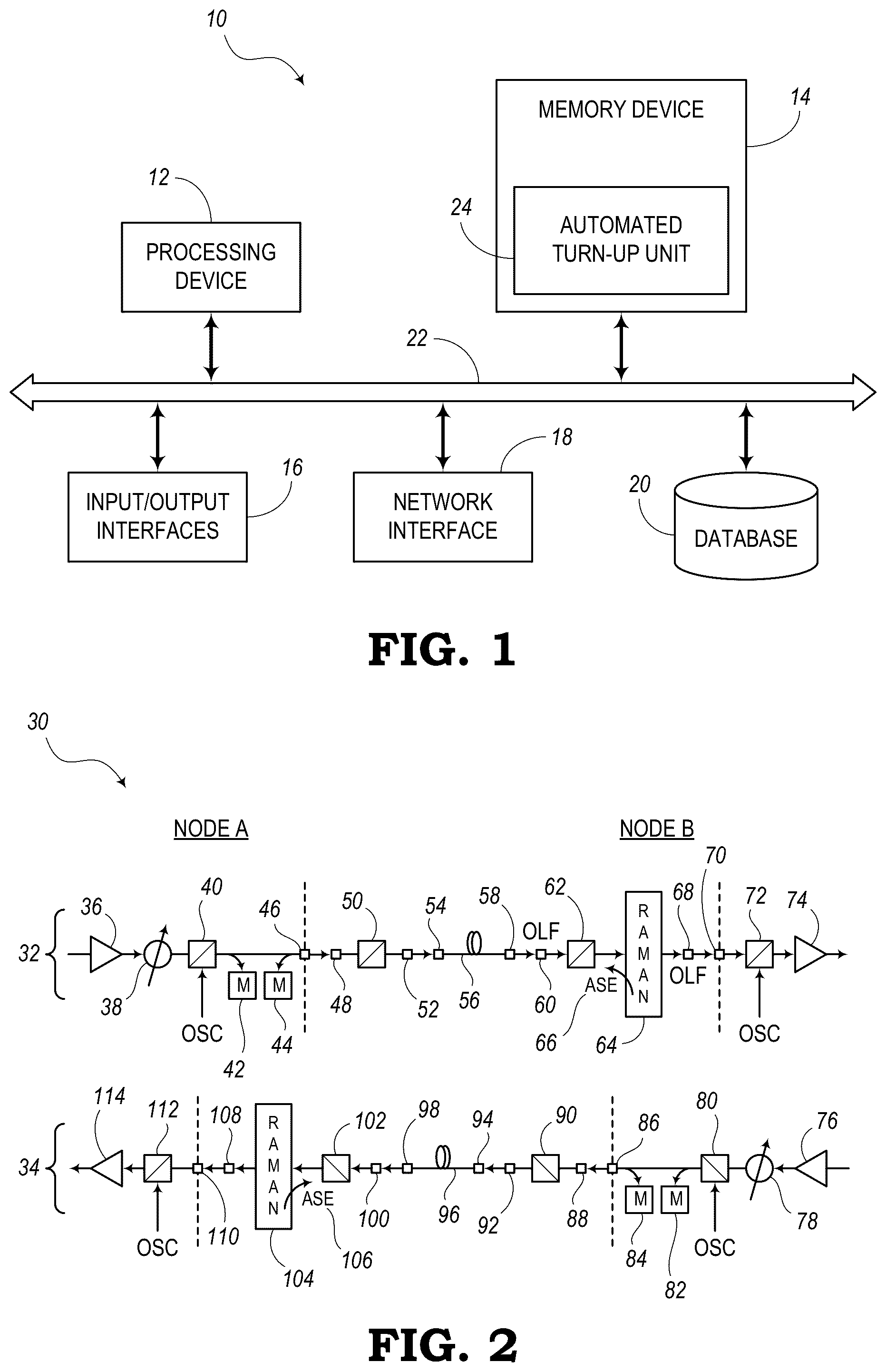 Patent US11824581 Figure 1 – Turn-up procedure for local and remote amplifiers in an optical system