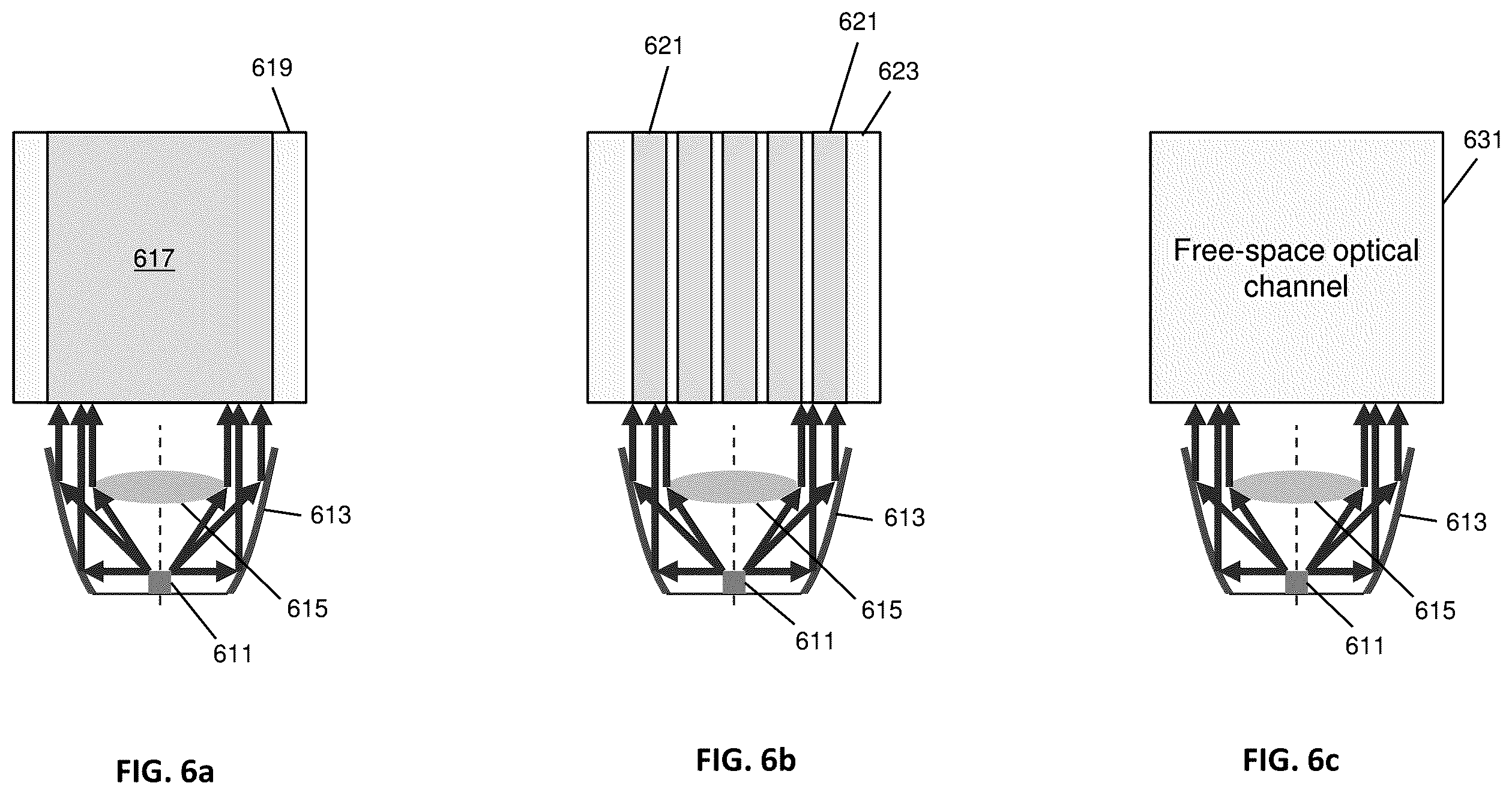 Patent US11824590 Figure 6 – Interconnect networks using microLED-based optical links