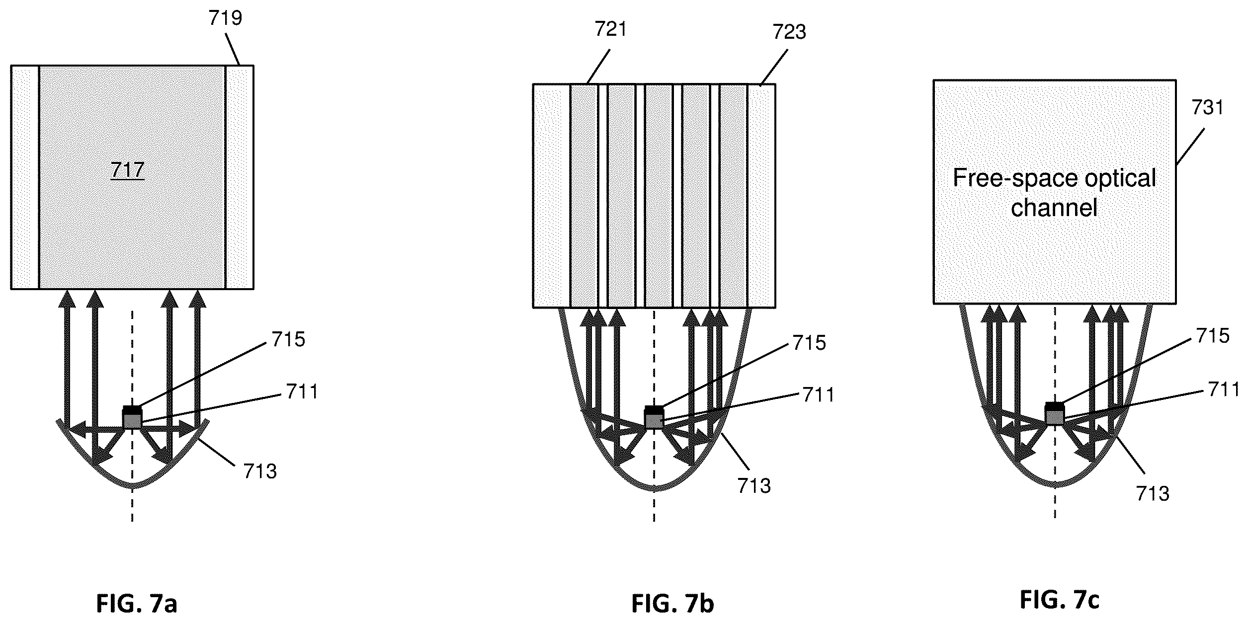 Patent US11824590 Figure 7 – Interconnect networks using microLED-based optical links