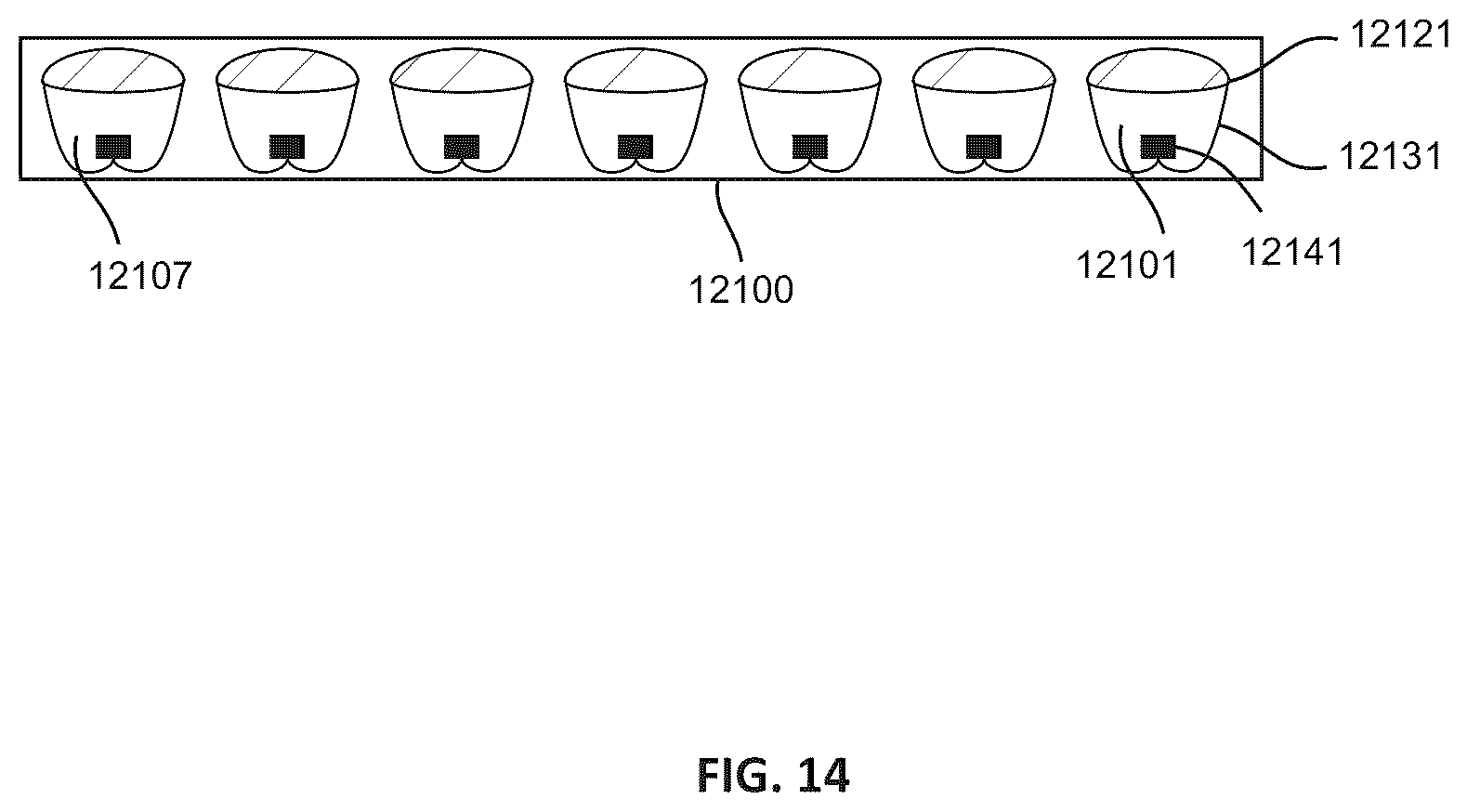 Patent US11824590 Figure 14 – Interconnect networks using microLED-based optical links