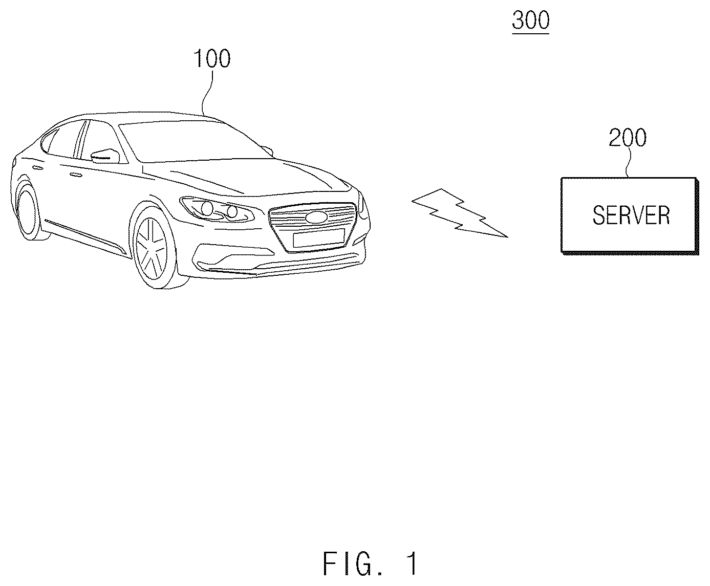 Patent US11824594 Figure 1 – Vehicle, server, vehicle system and method for recommending a radio signal