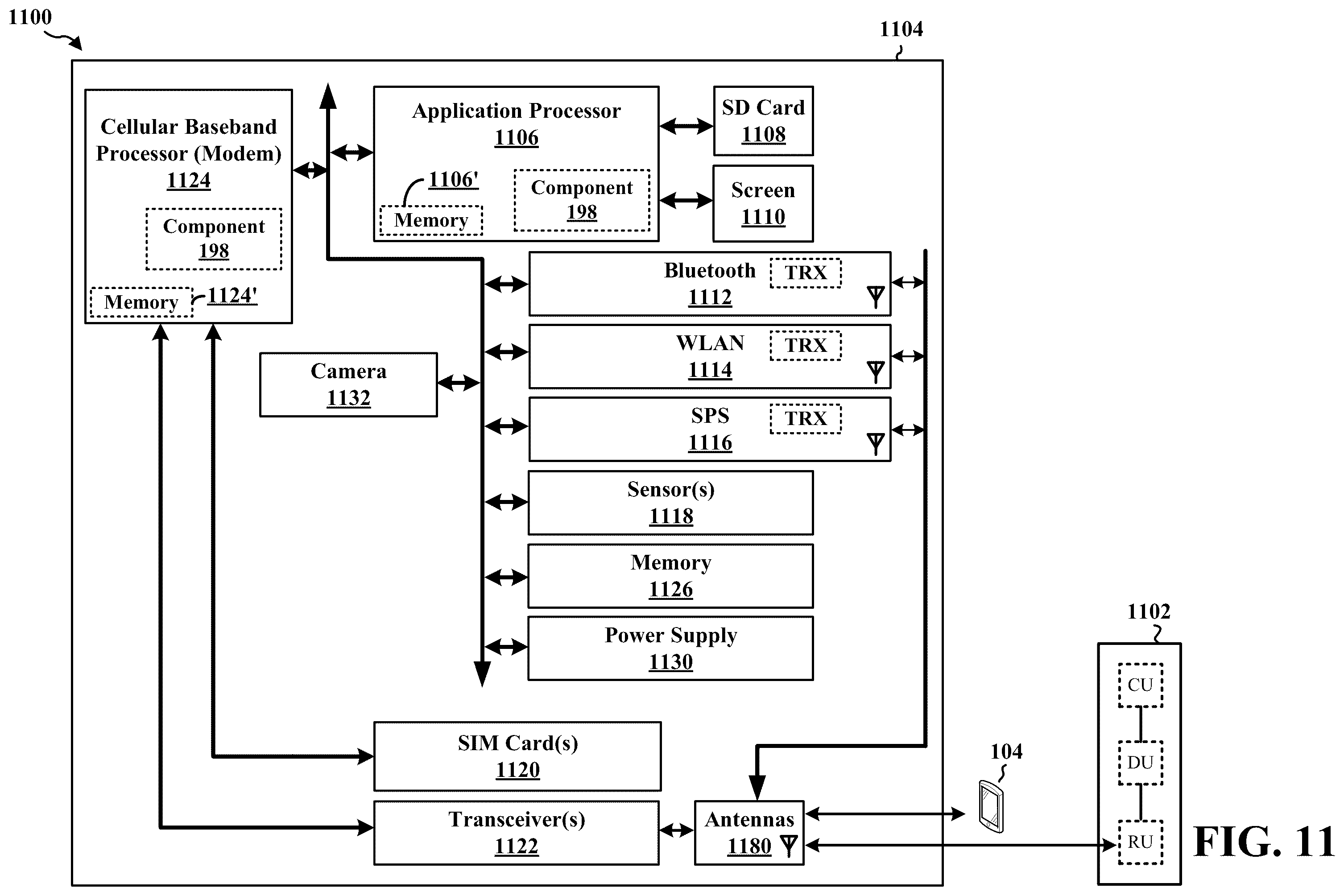 Patent US11824603 Figure 11 – Superimposed pilots signaling for dense MU-MIMO