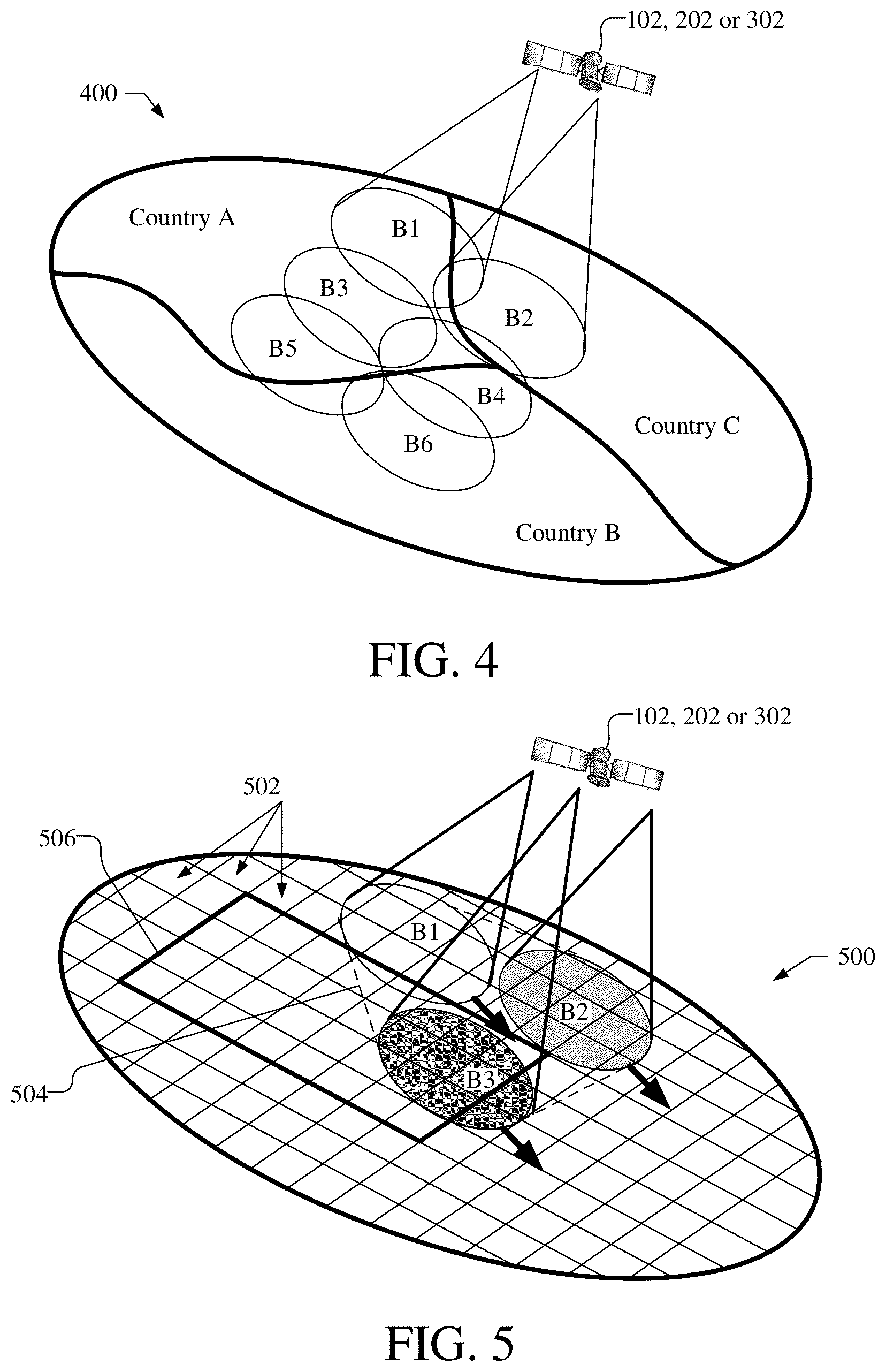 Patent US11824625 Figure 4 – Systems and methods for handover of mobile devices, radio cells and space vehicles for mobile satellite wireless access