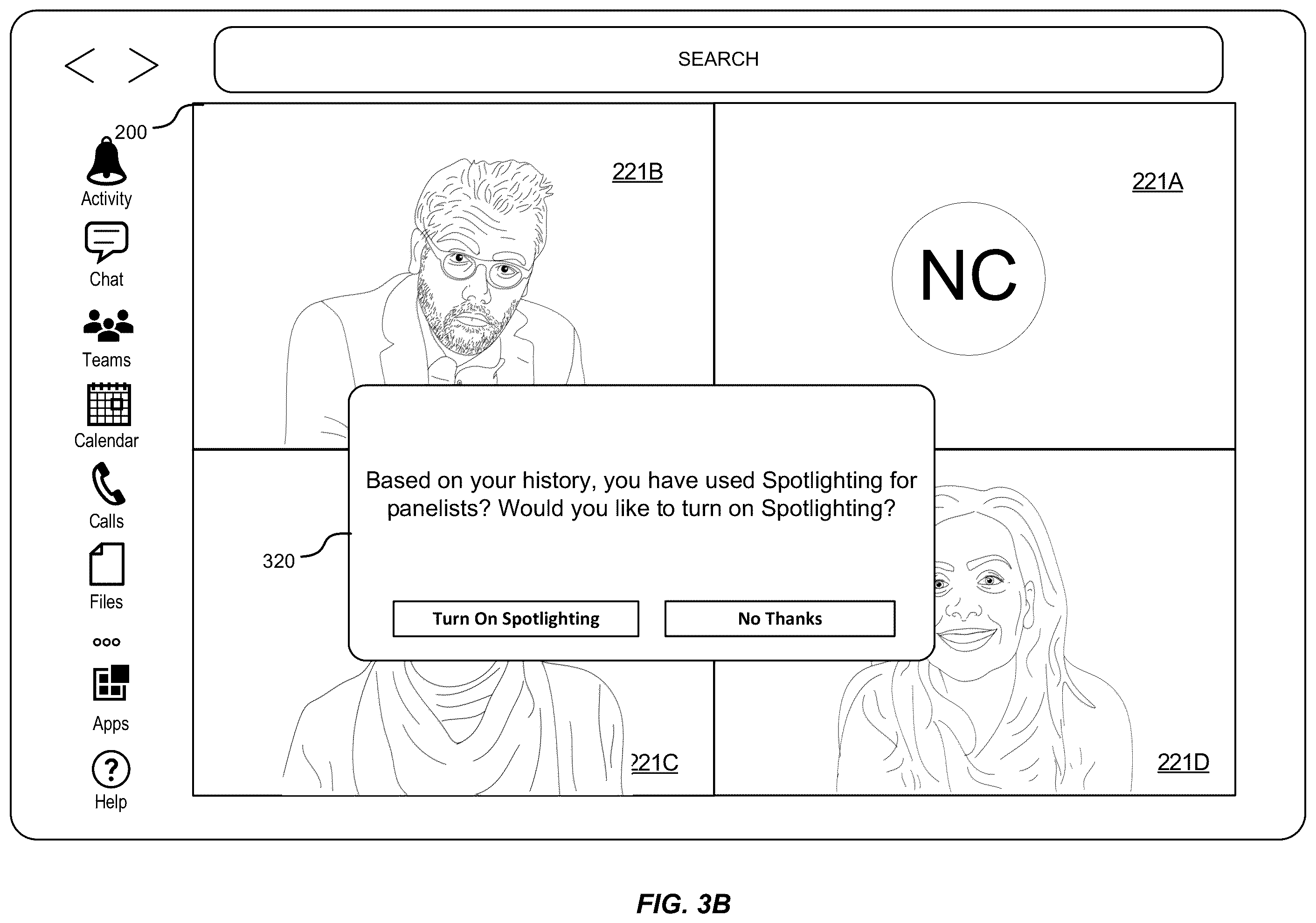 Patent US11824647 Figure 7 – Promotion of users in collaboration sessions