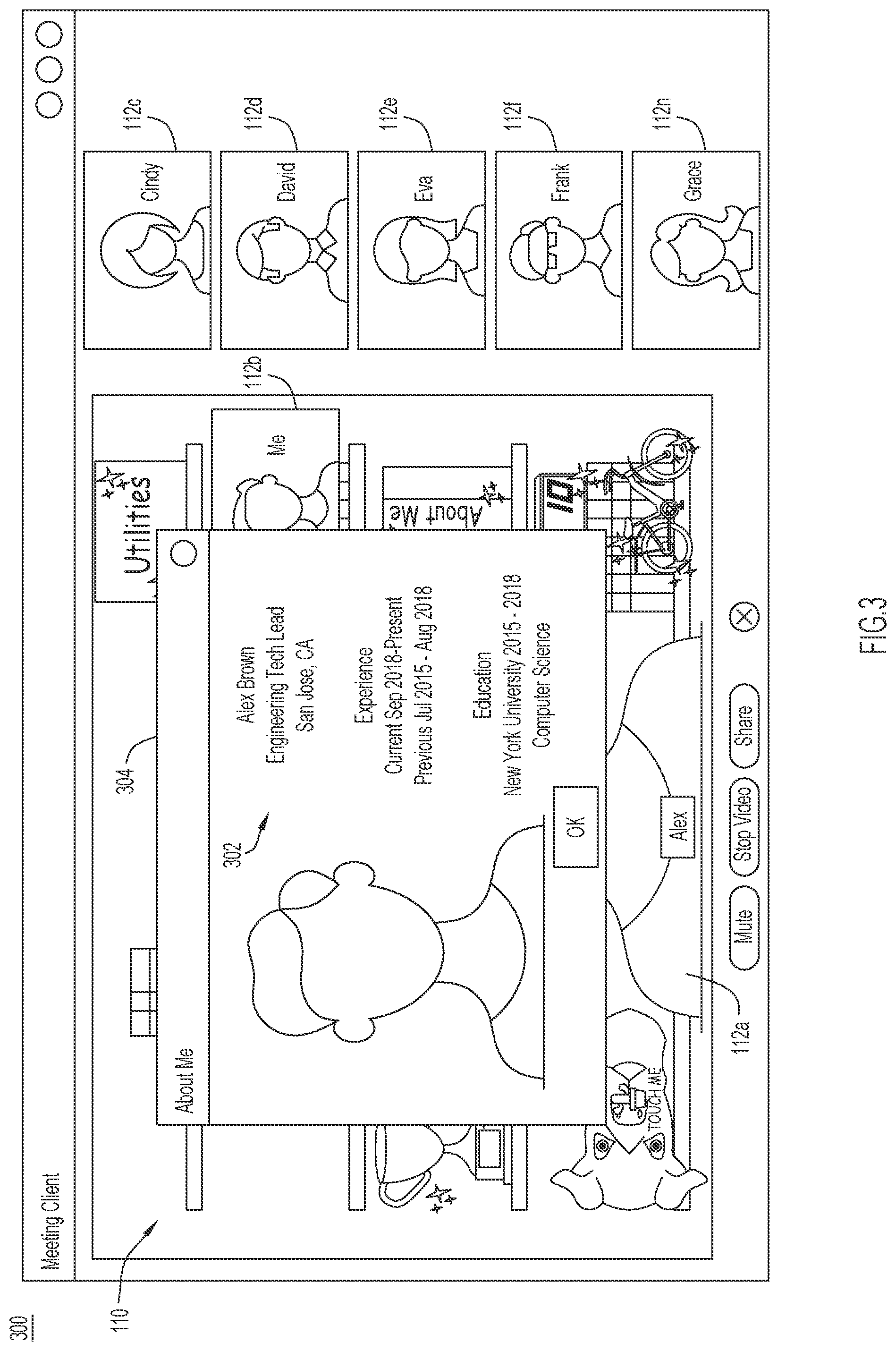 Patent US11824670 Figure 3 – Adaptive background in video conferencing