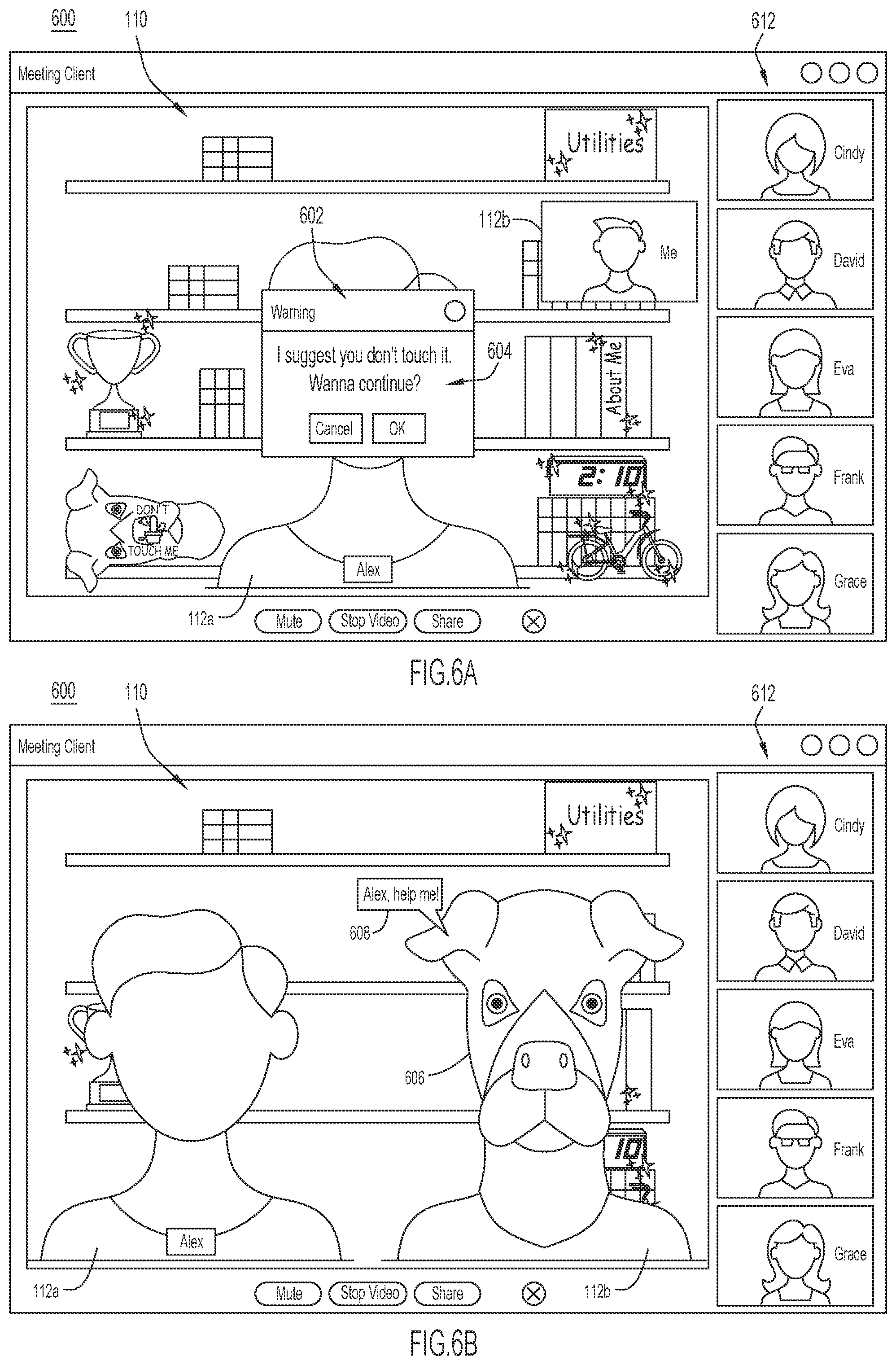Patent US11824670 Figure 6 – Adaptive background in video conferencing