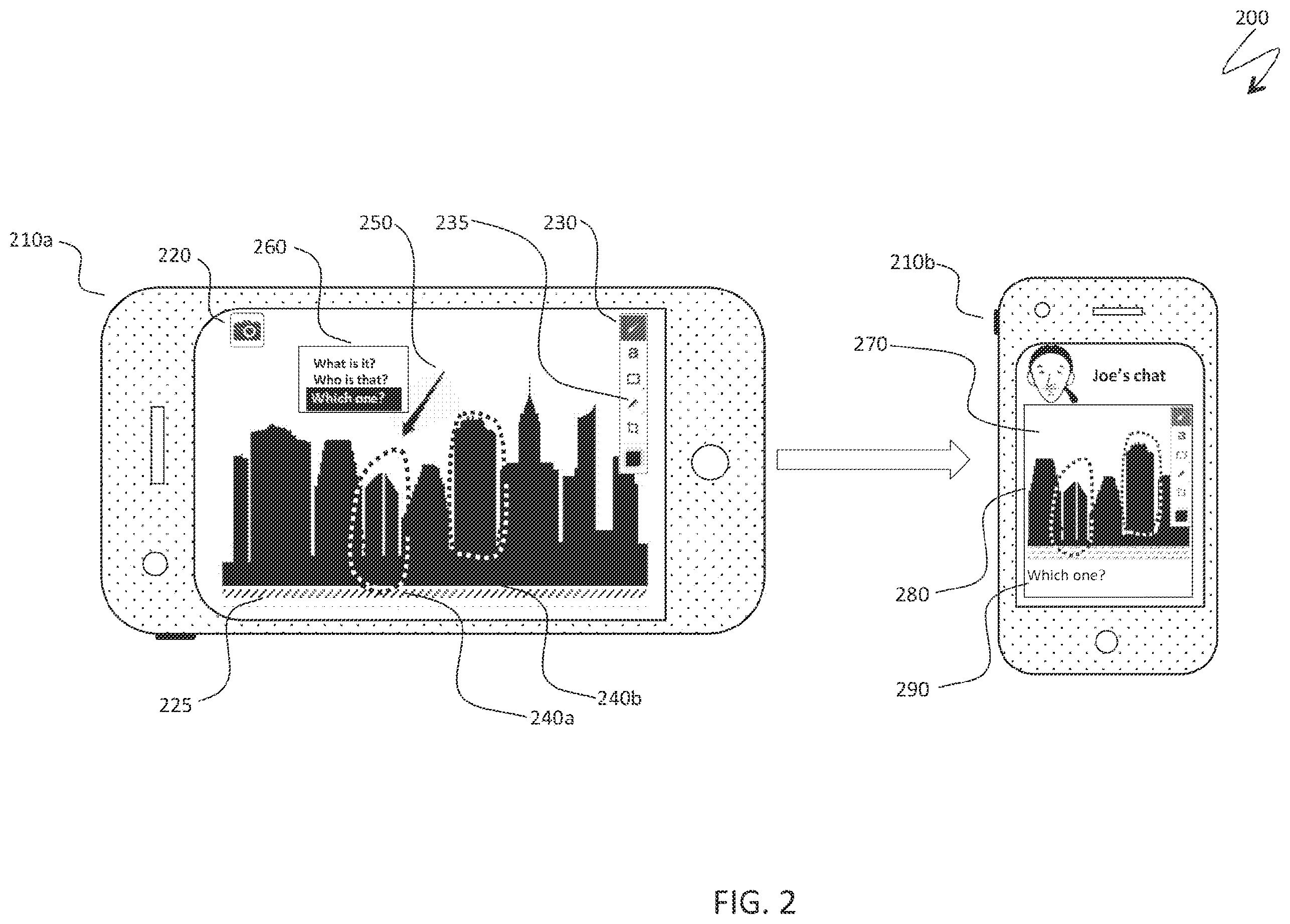 Patent US11824673 Figure 2 – Content sharing by pointing to content