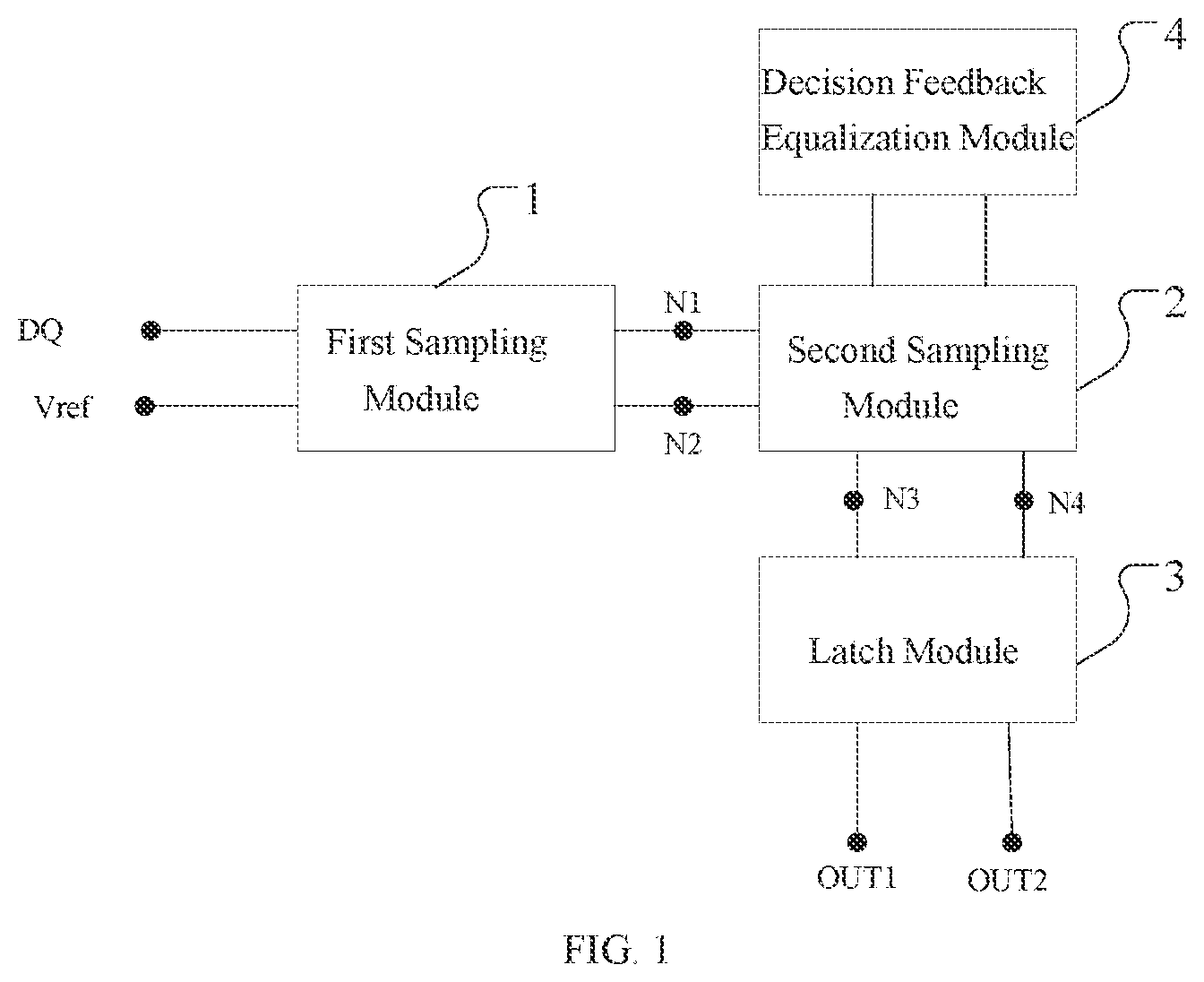Patent US11824690 Figure 1 – Data sampling circuit and data sampling device