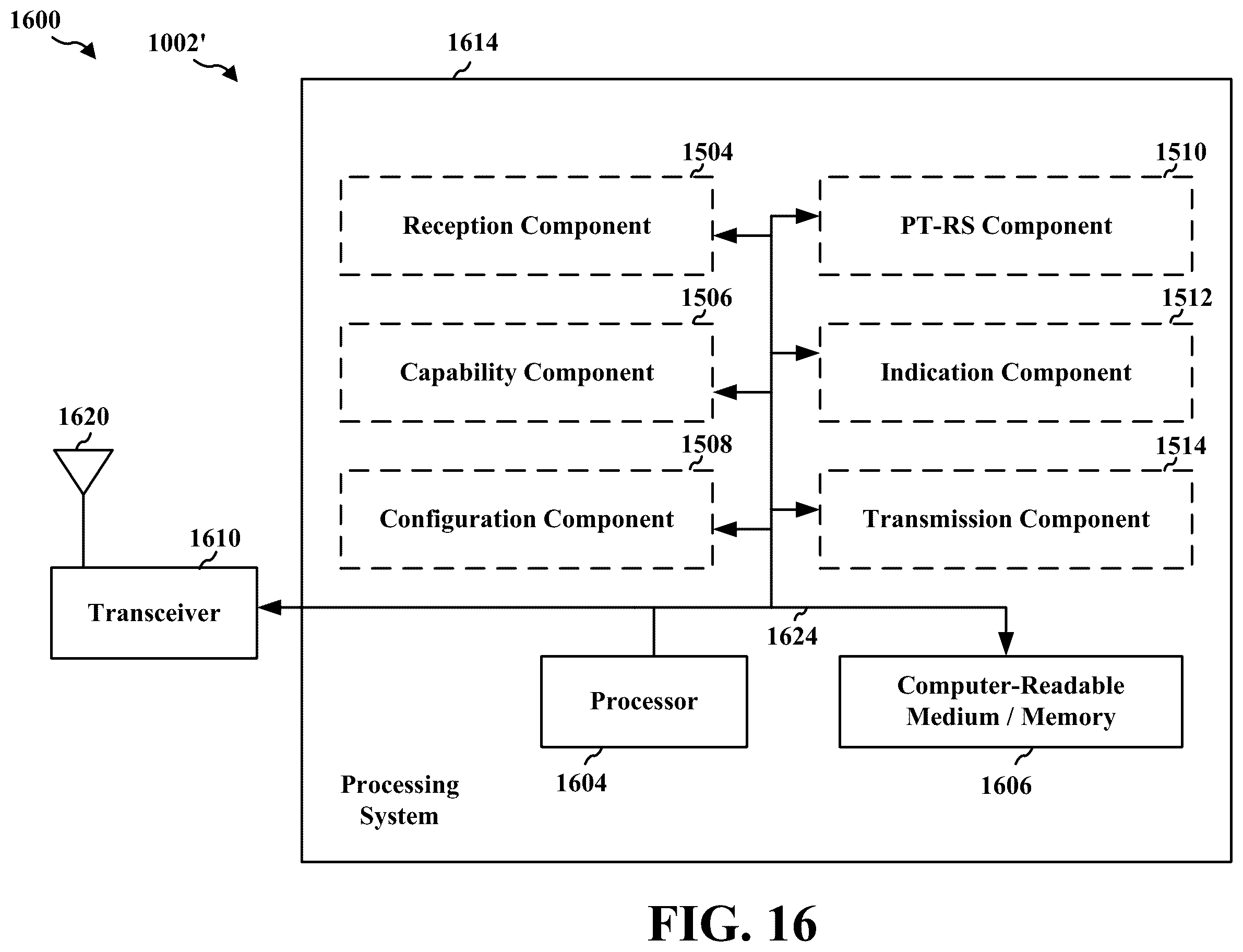 Patent US11824701 Figure 16 – Phase tracking reference signal for multi-transmit/receive points