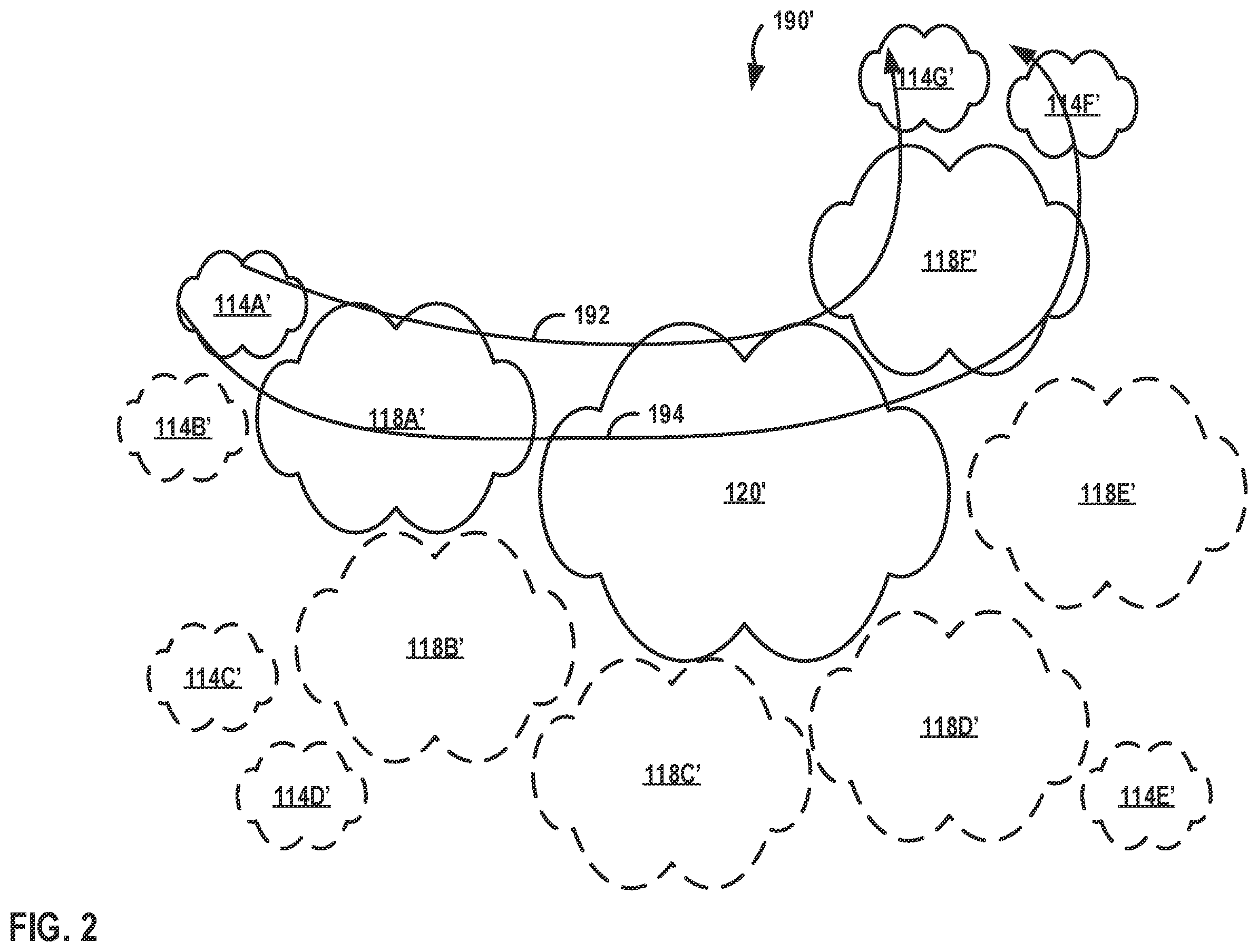 Patent US11824763 Figure 2 – Filtering topologies for path computation in massively scaled networks