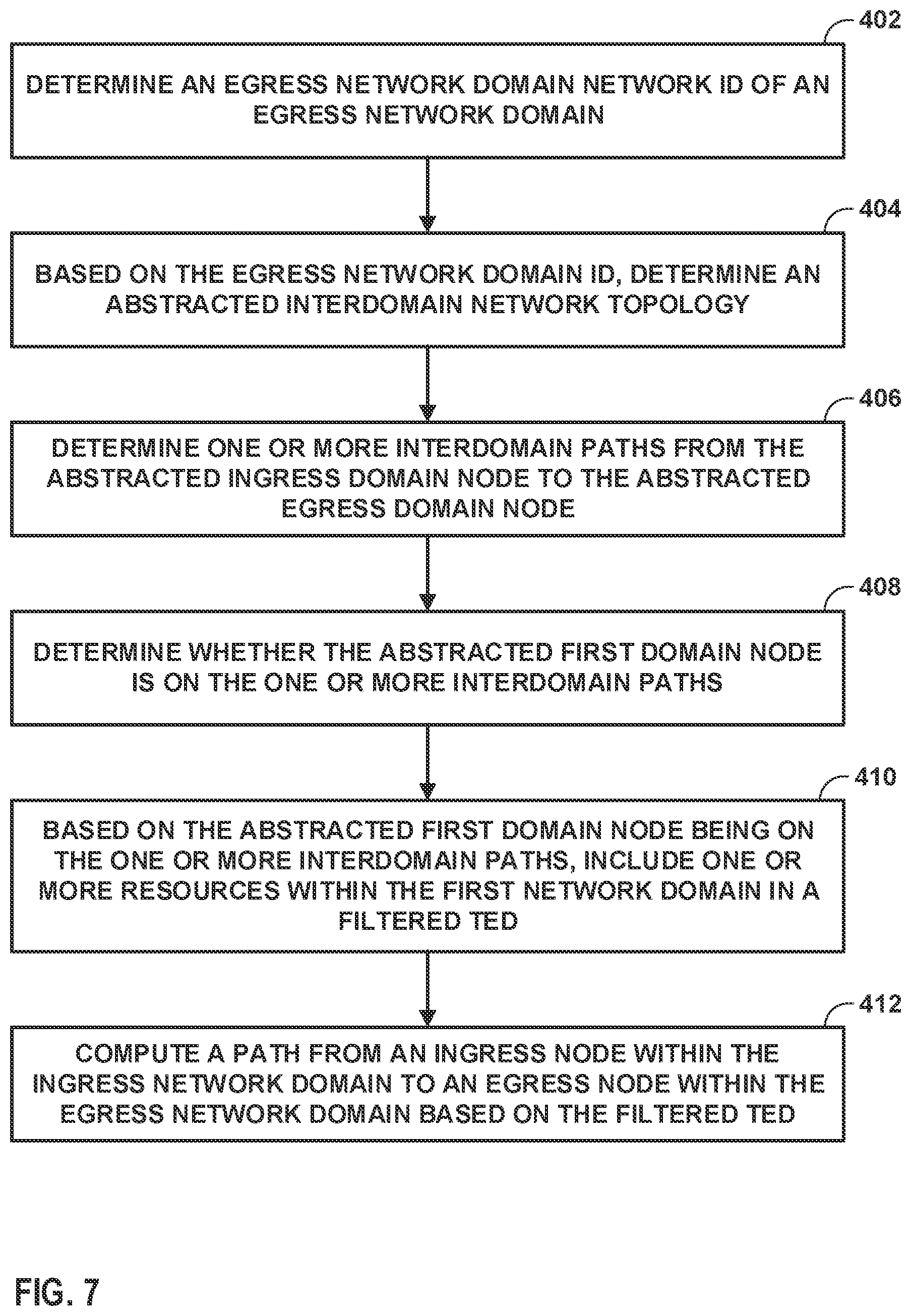 Patent US11824763 Figure 7 – Filtering topologies for path computation in massively scaled networks