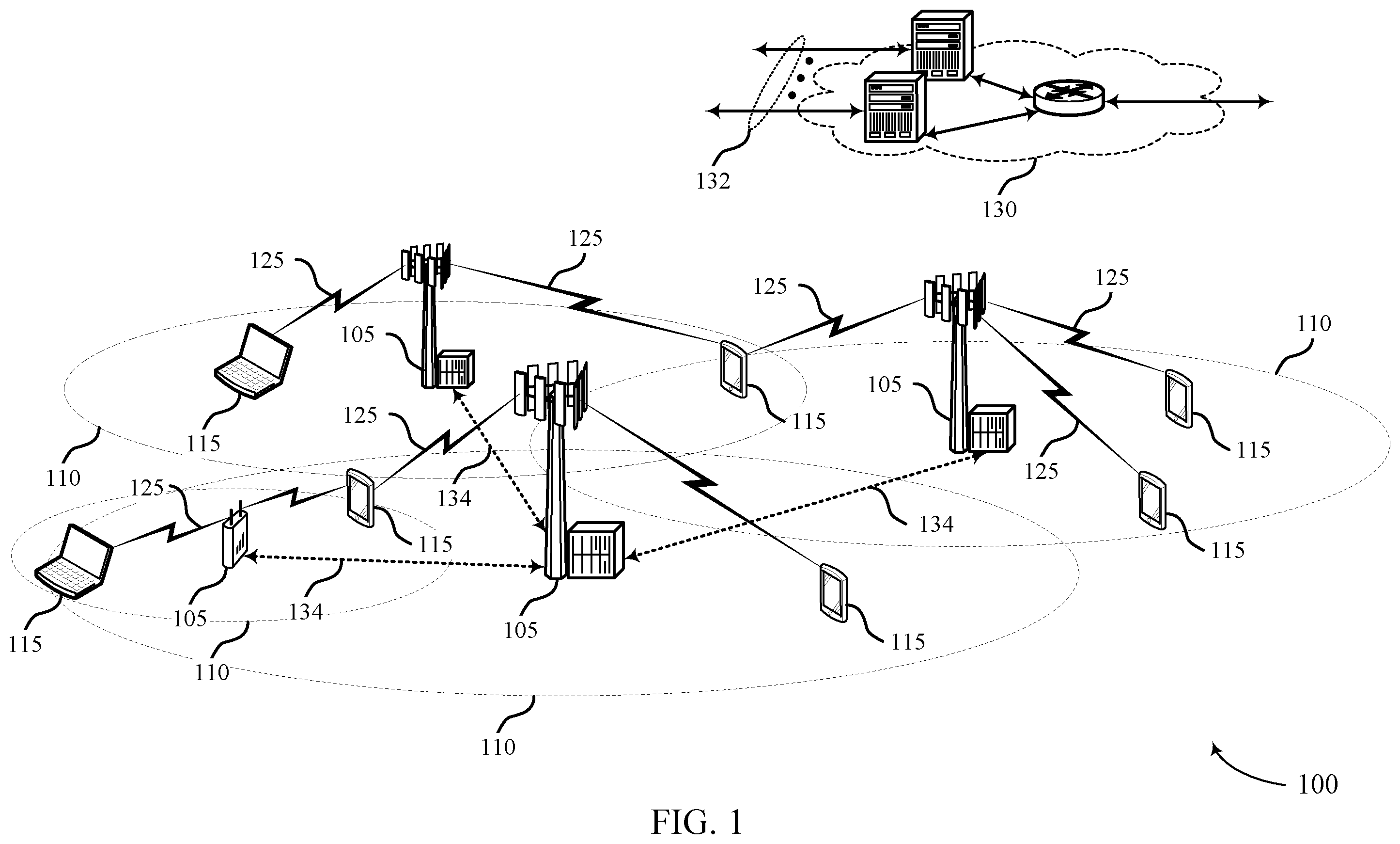 Patent US11824809 — In-phase and quadrature-phase tracking reference signal for an uplink shared channel — Figure 1