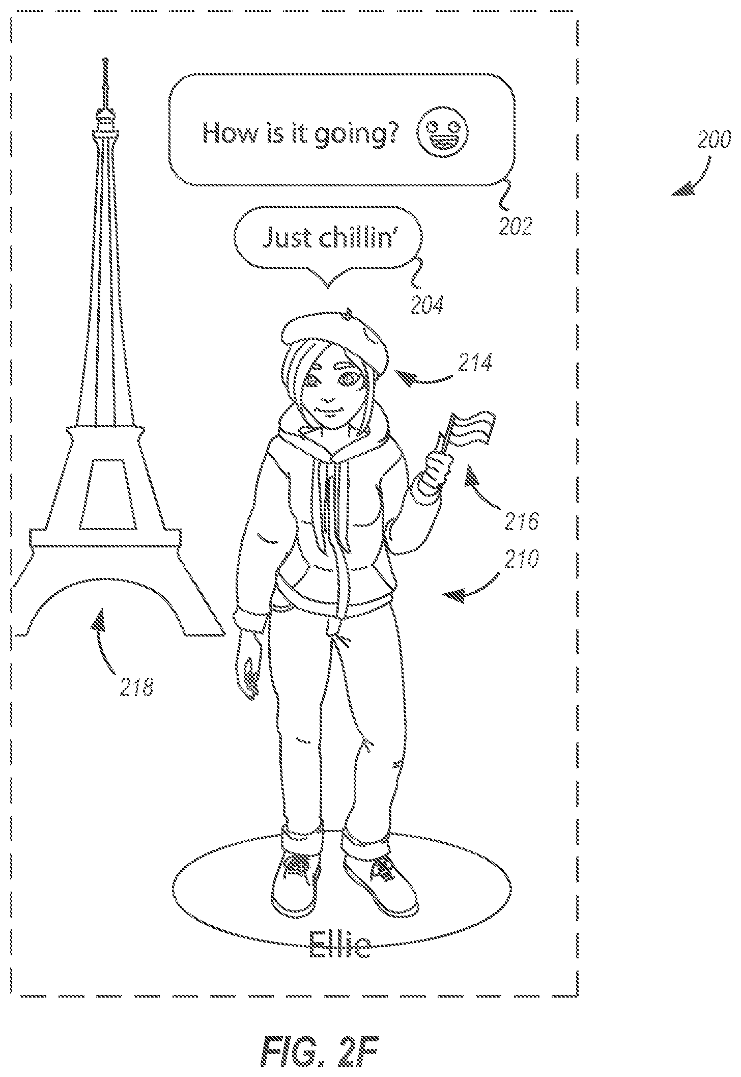 Patent US11824821 Figure 8 – Modifying an avatar to reflect a user's expression in a messaging platform