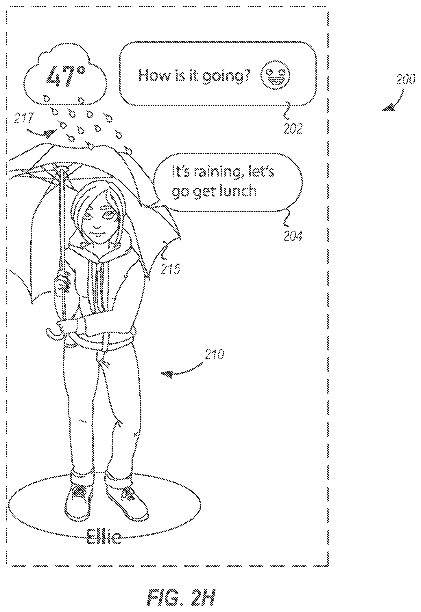Patent US11824821 Figure 10 – Modifying an avatar to reflect a user's expression in a messaging platform