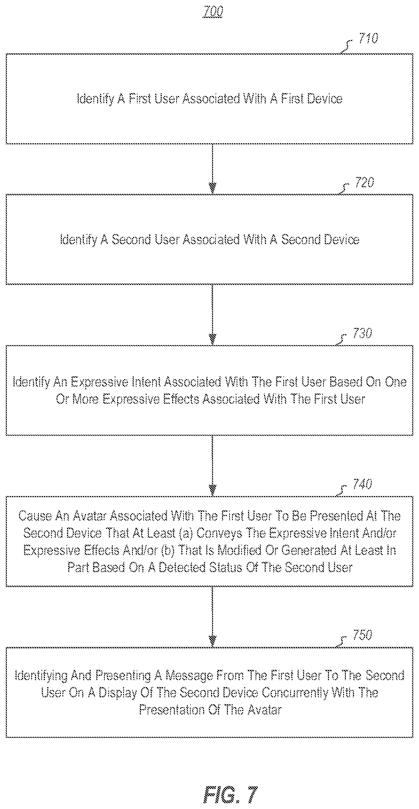 Patent US11824821 Figure 15 – Modifying an avatar to reflect a user's expression in a messaging platform
