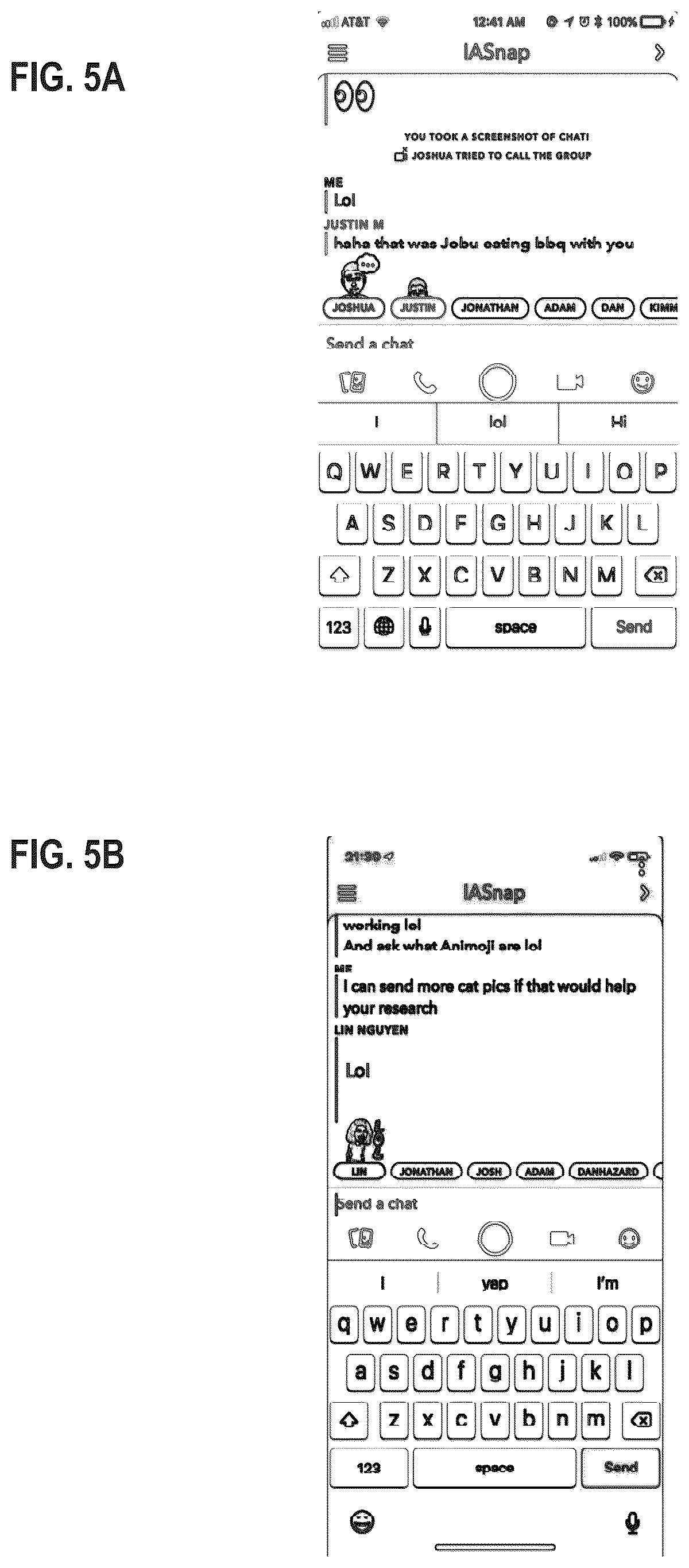 Patent US11824822 Figure 5 – Generating customized graphics having reactions to electronic message content