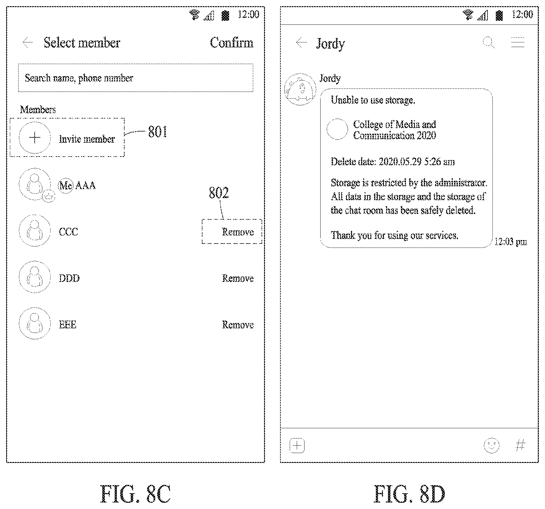 Patent US11824823 Figure 11 – Instant messaging server providing multiple types of chat rooms