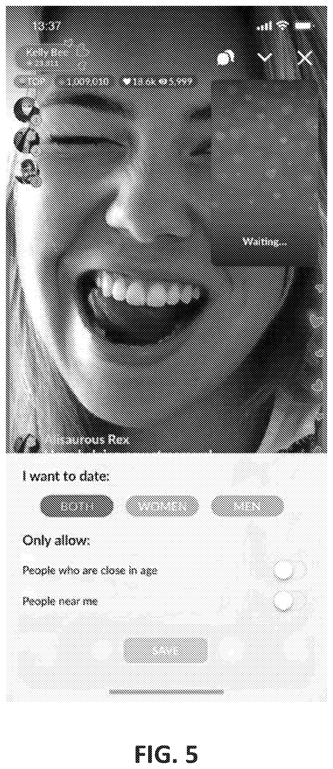 Patent US11824868 Figure 4 – Method and system for live dating