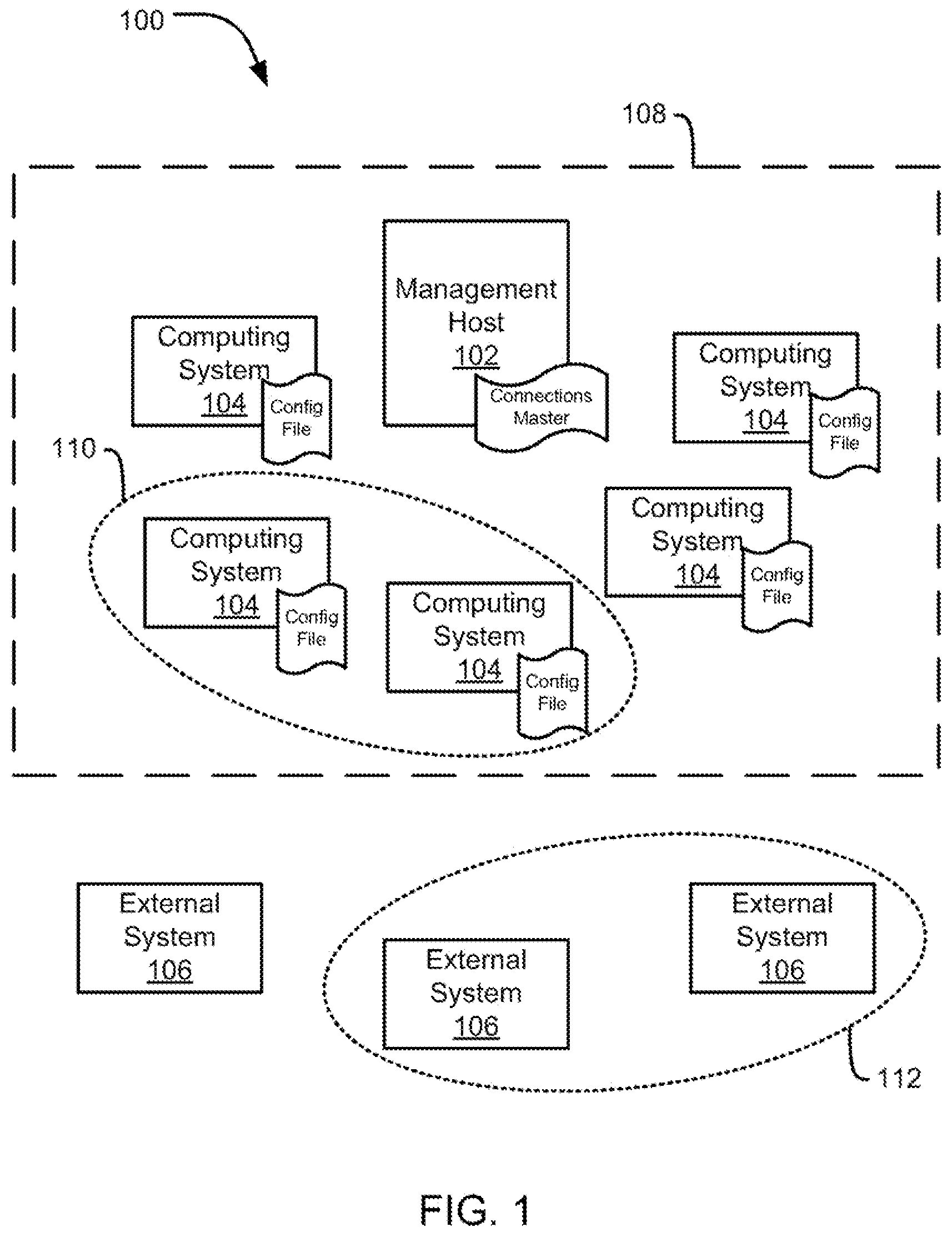 Patent US11824899 Figure 1 – Securely managing network connections