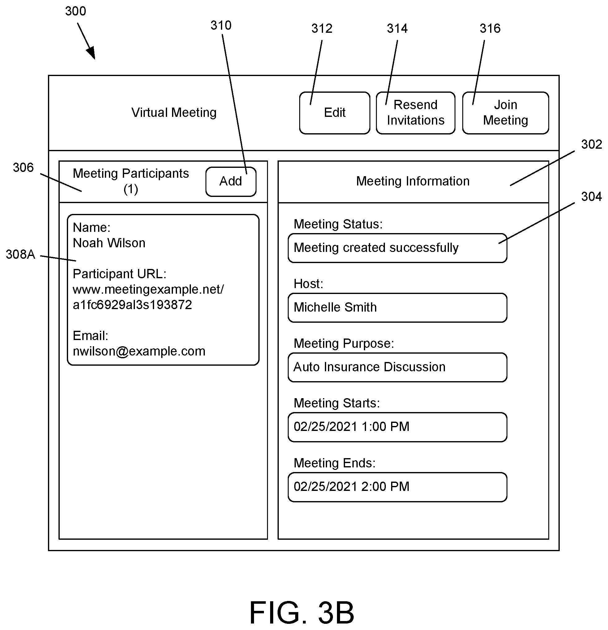 Patent US11824905 Figure 4 – Virtual meeting integration with customer relationship management platform