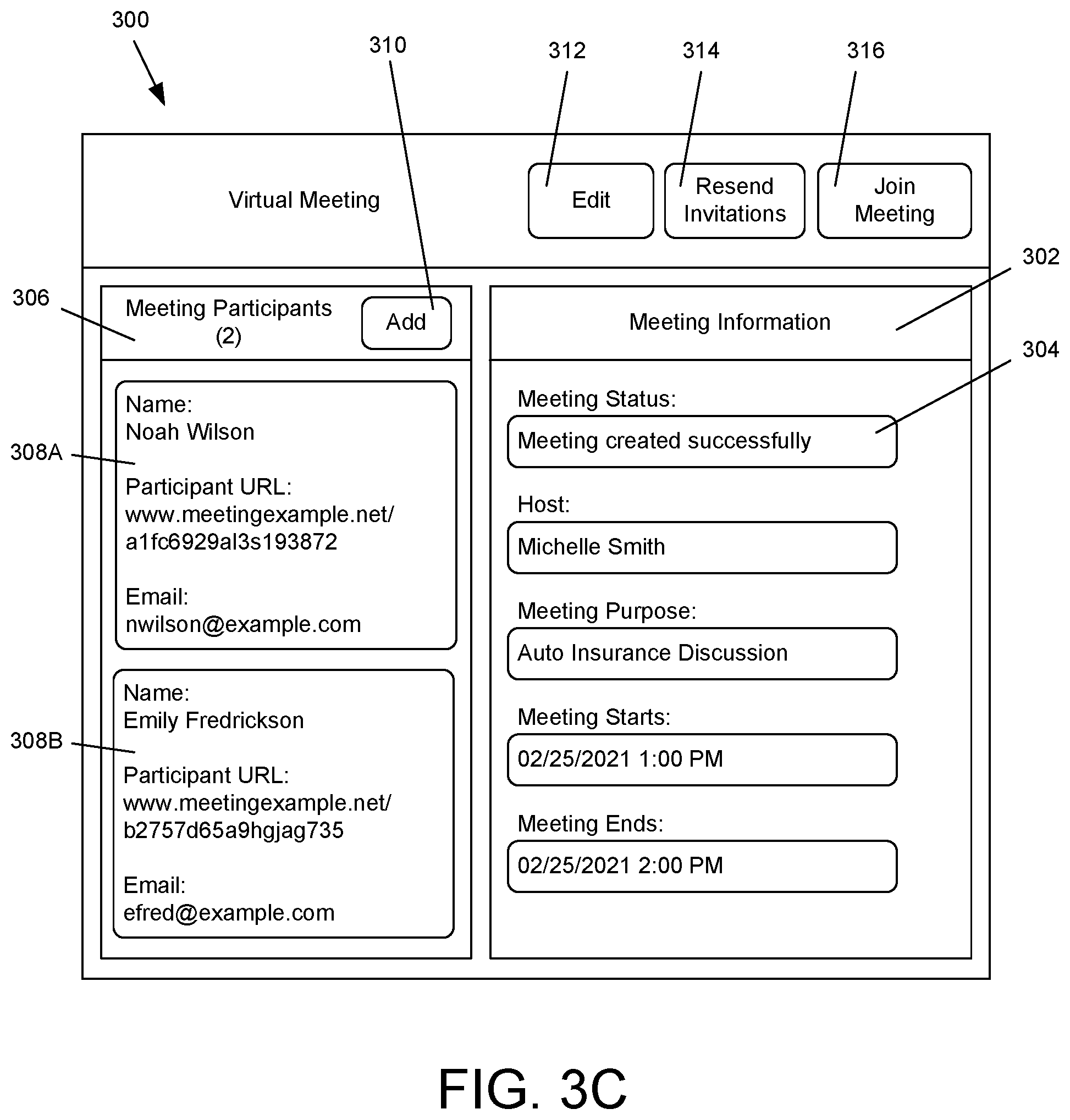 Patent US11824905 Figure 5 – Virtual meeting integration with customer relationship management platform