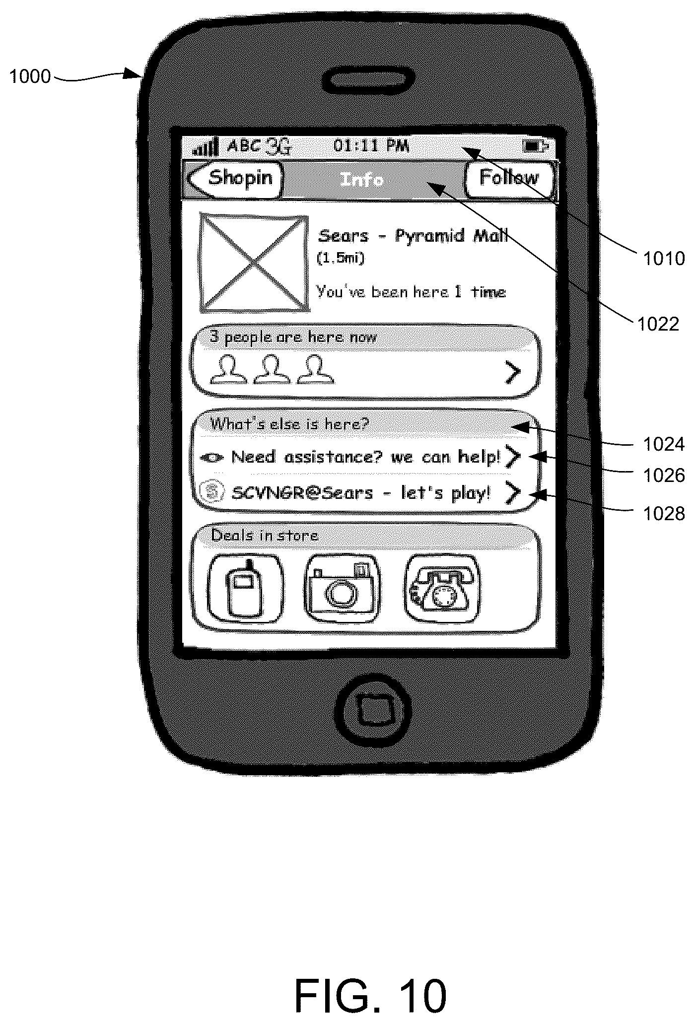 Patent US11824921 Figure 11 – Integrated experience for applications within a mobile application