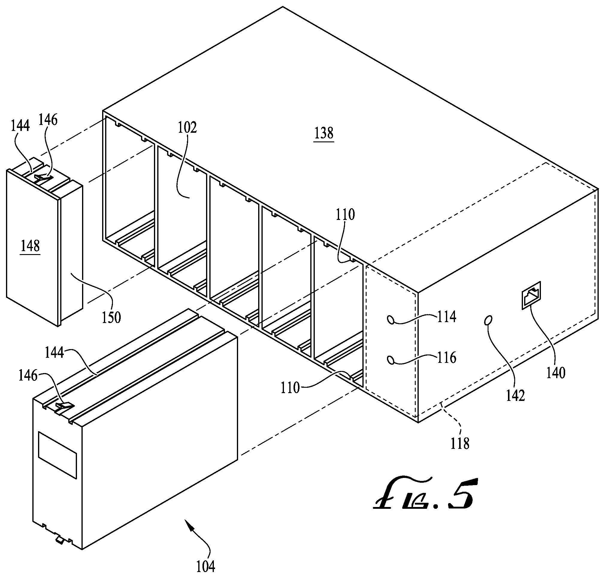 Patent US11824935 Figure 4 – Universally mountable modular data and power network