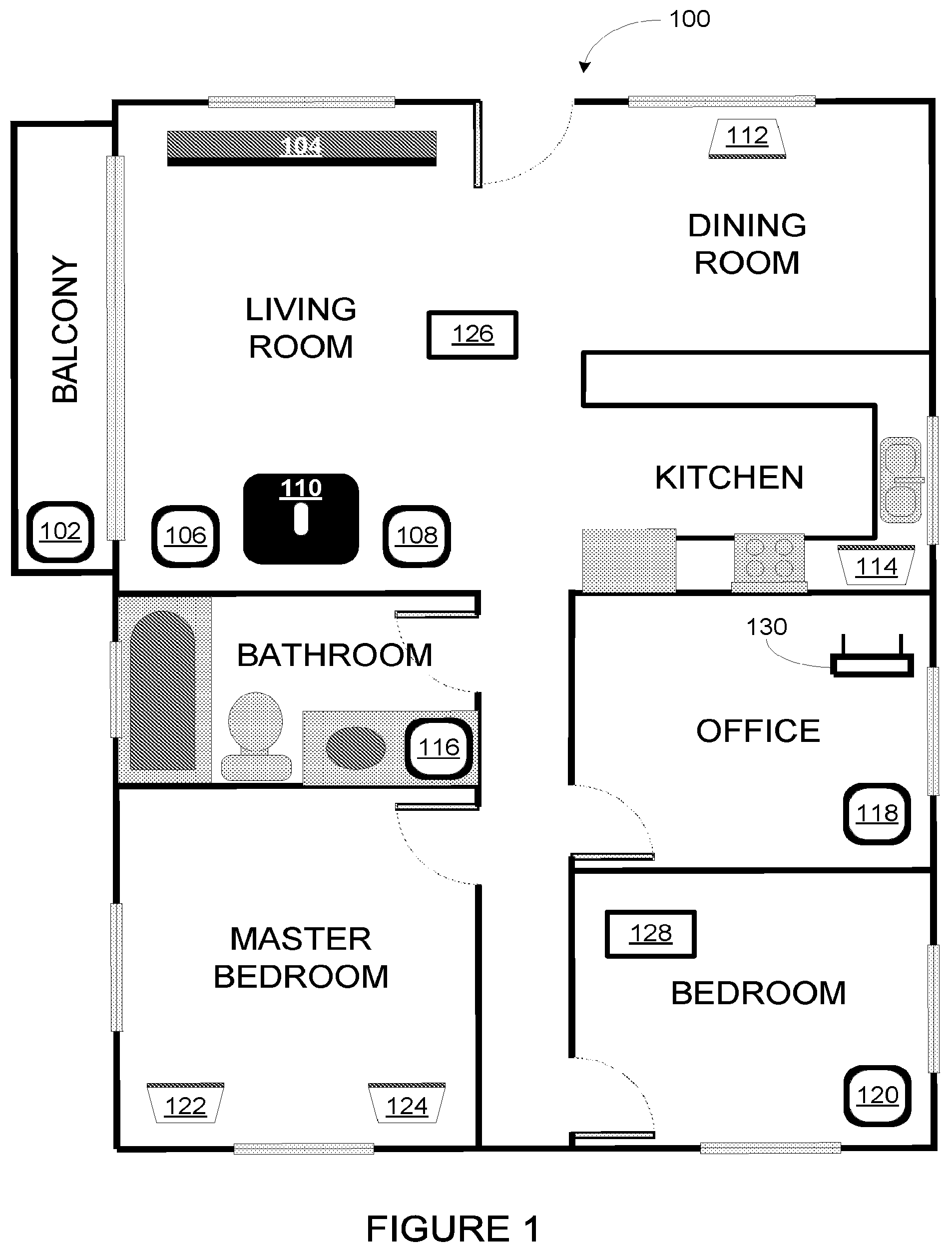 Patent US11824945 Figure 1 – Managing application access of a media playback system
