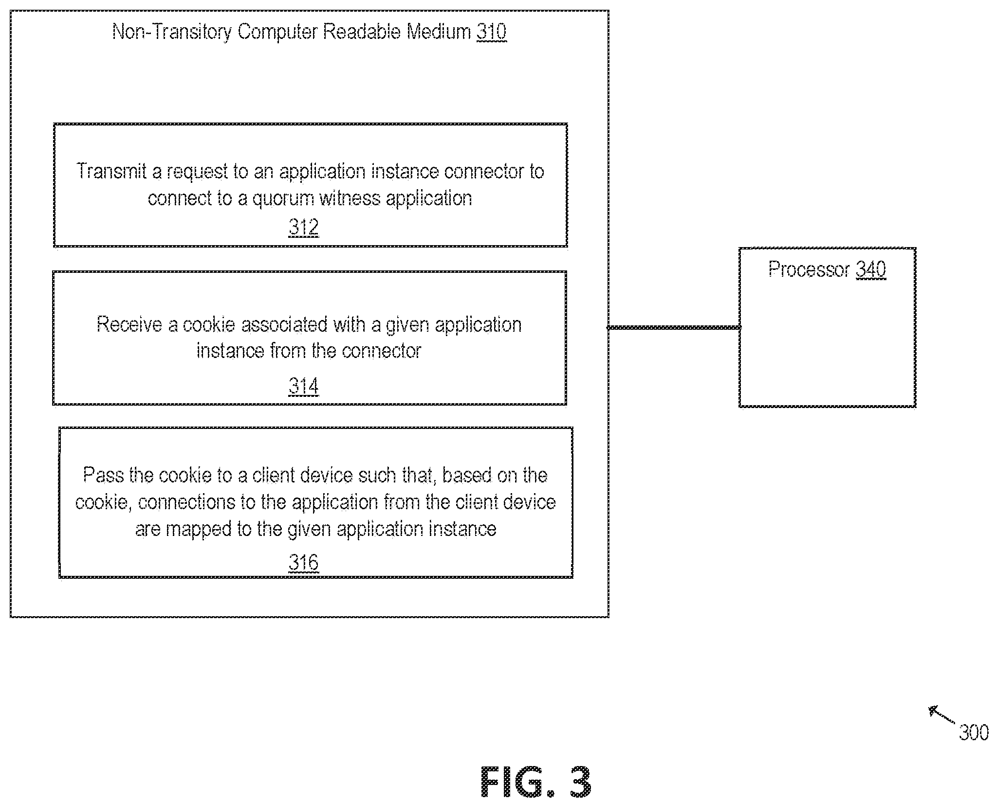 Patent US11824947 Figure 3 – Connecting application instances to client devices