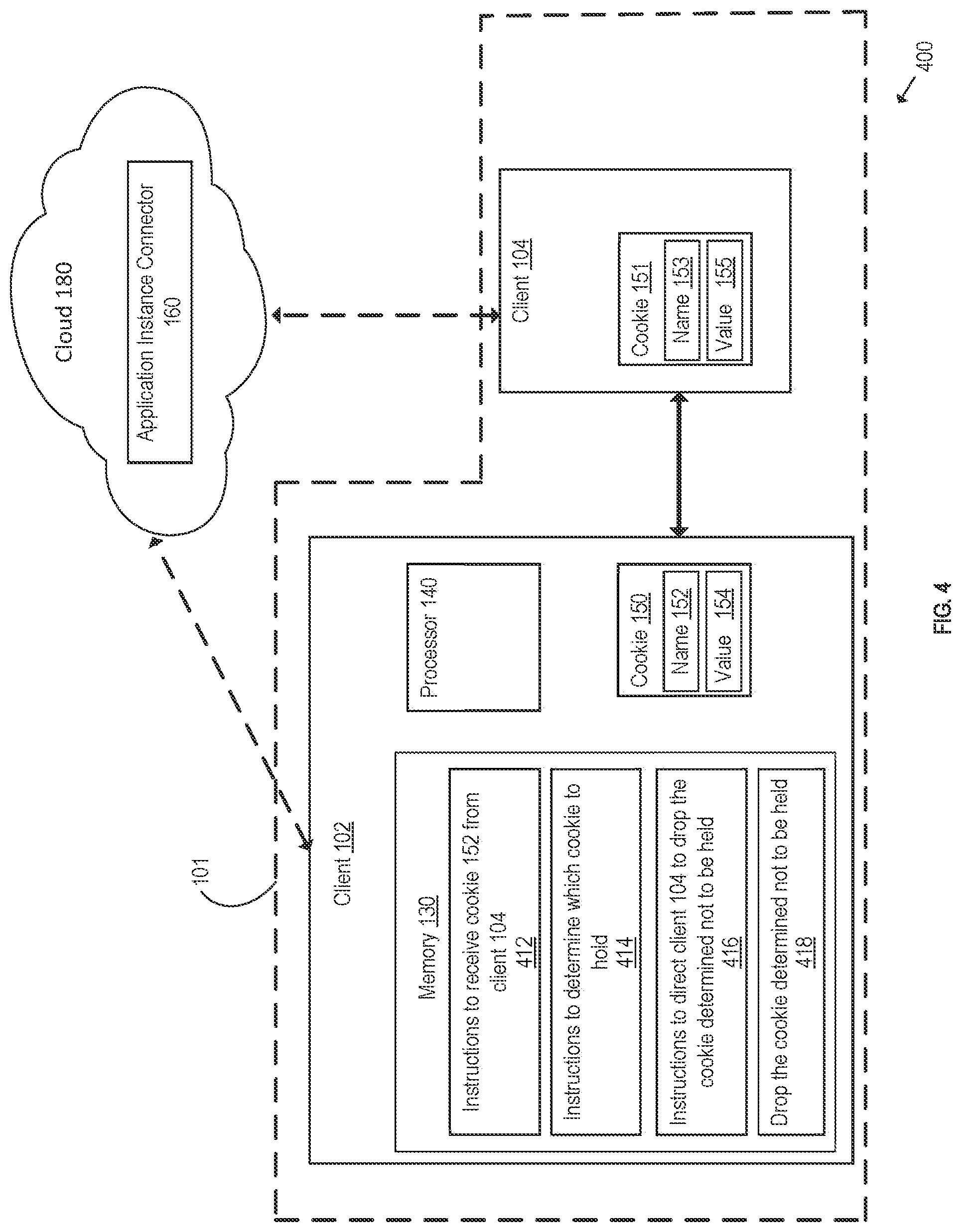 Patent US11824947 Figure 4 – Connecting application instances to client devices