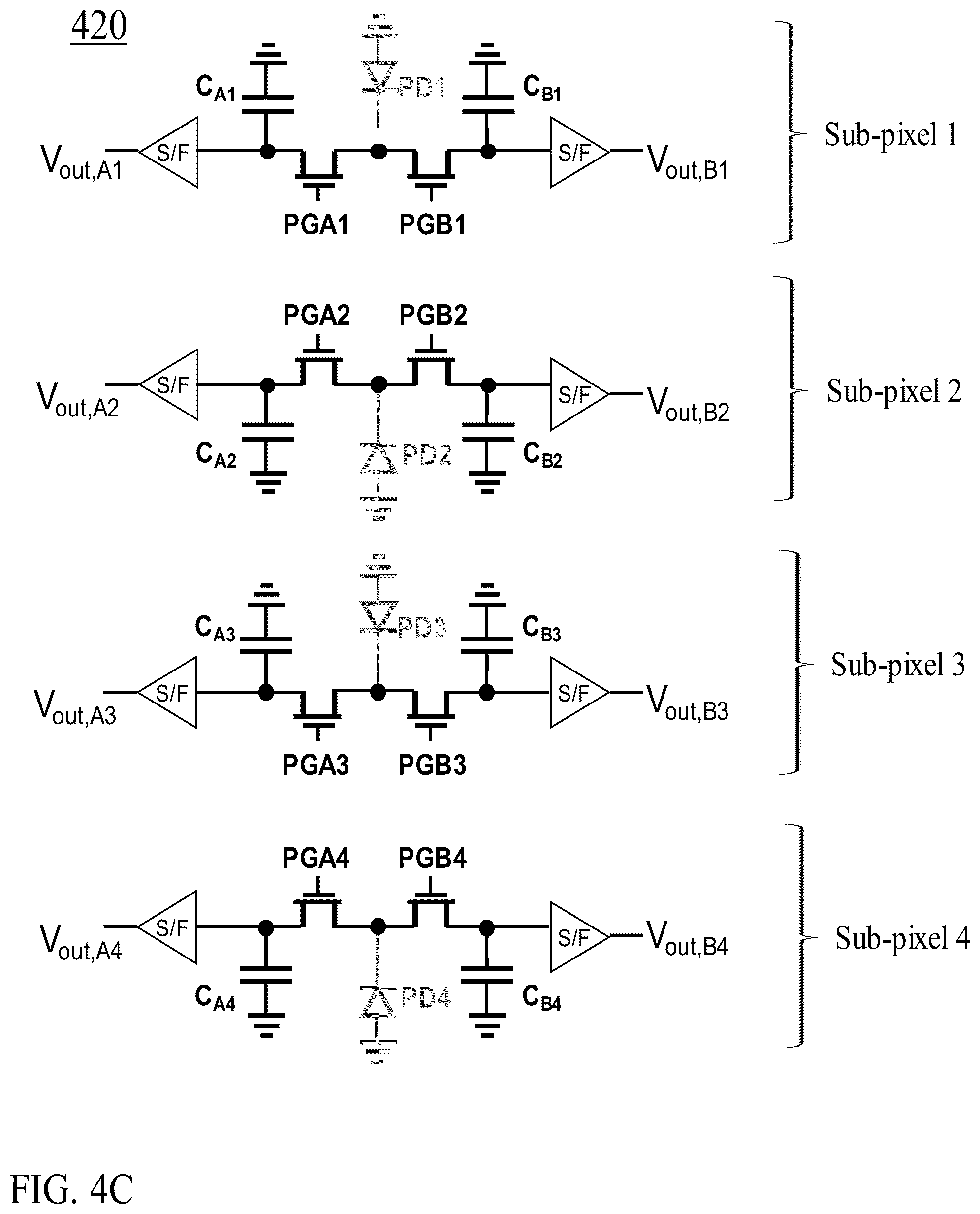 Patent US11832008 Figure 4 – Image sensors and sensing methods to obtain time-of-flight and phase detection information