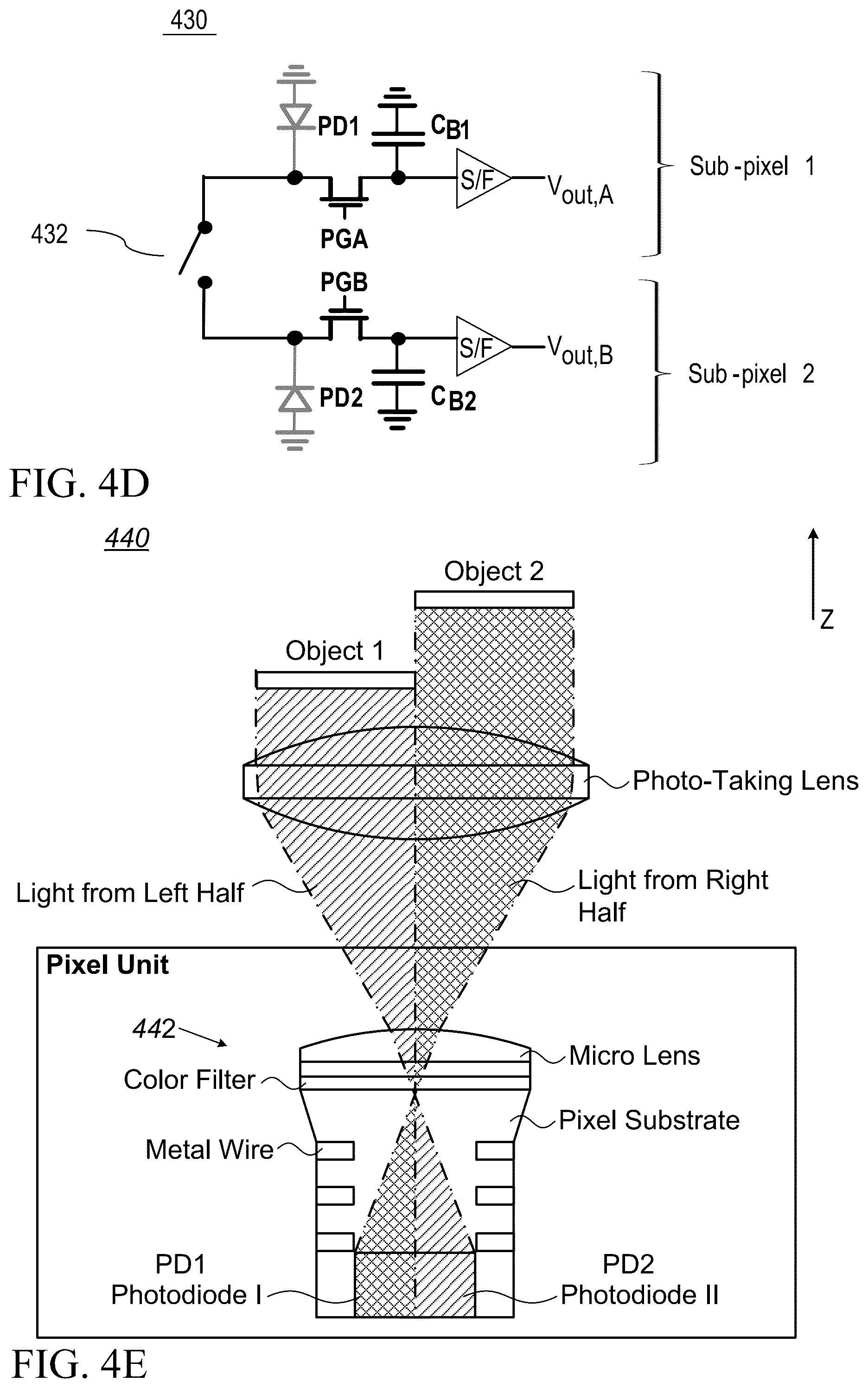 Patent US11832008 Figure 5 – Image sensors and sensing methods to obtain time-of-flight and phase detection information