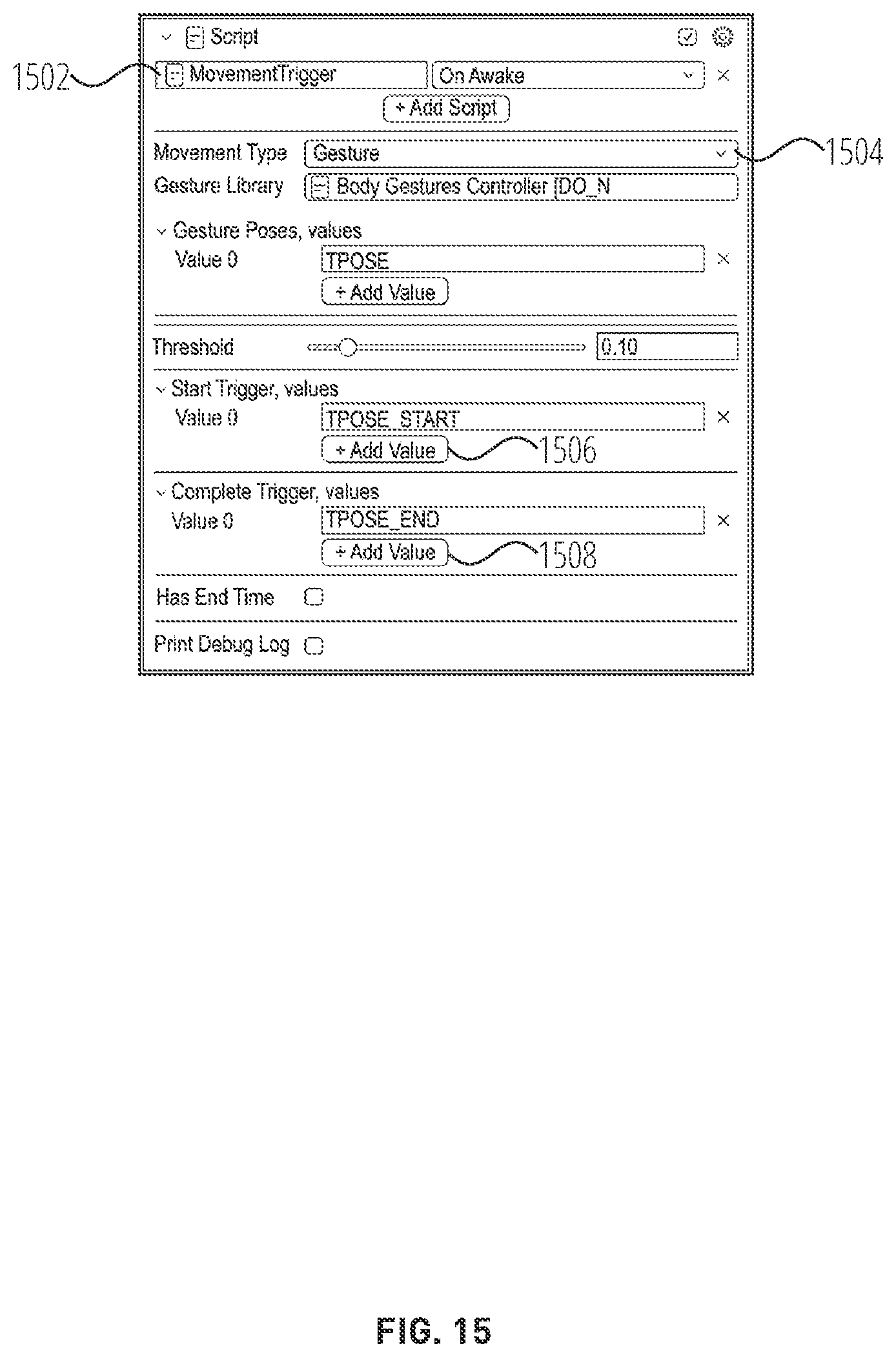 Patent US11832015 Figure 15 – User interface for pose driven virtual effects