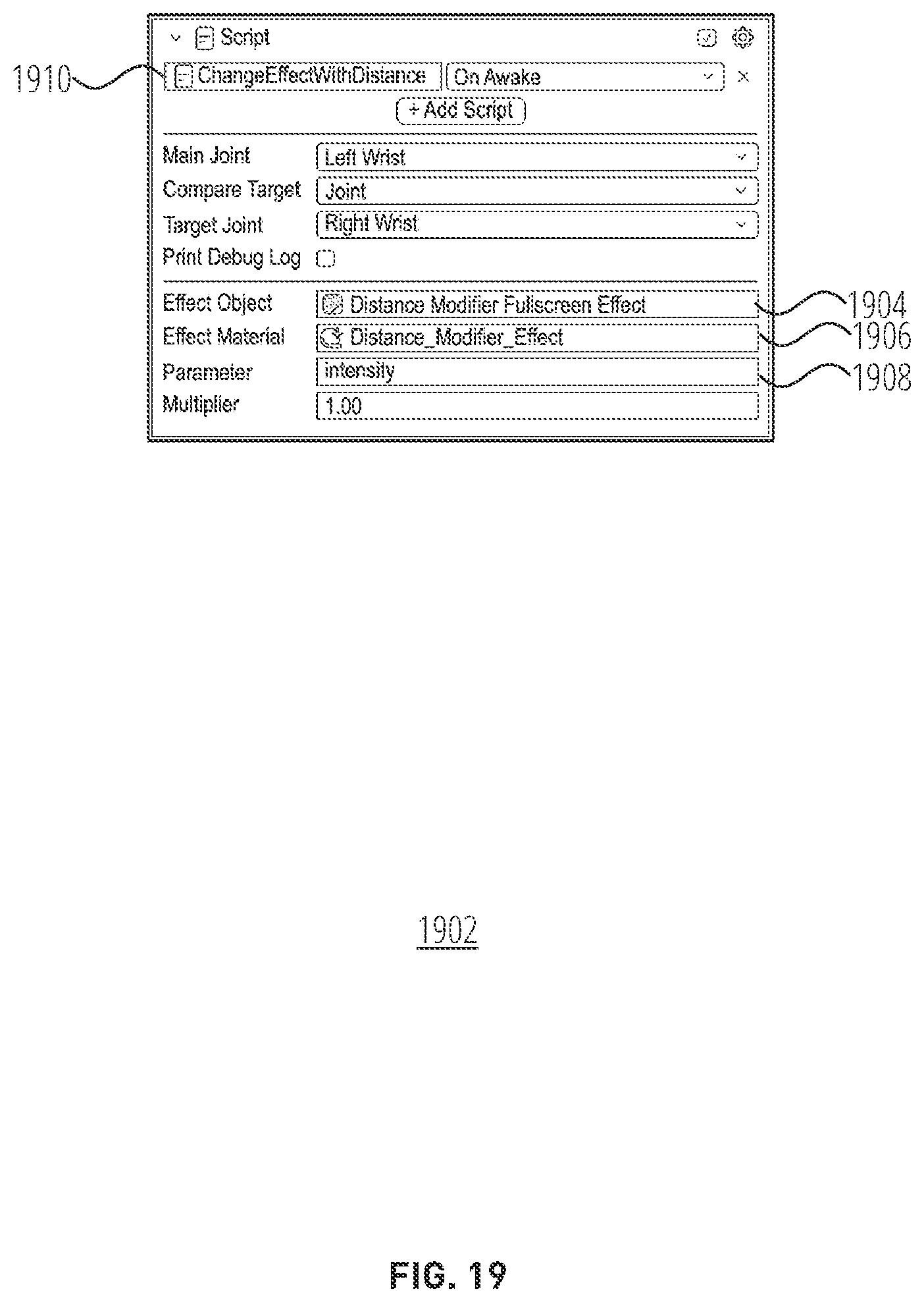 Patent US11832015 Figure 19 – User interface for pose driven virtual effects
