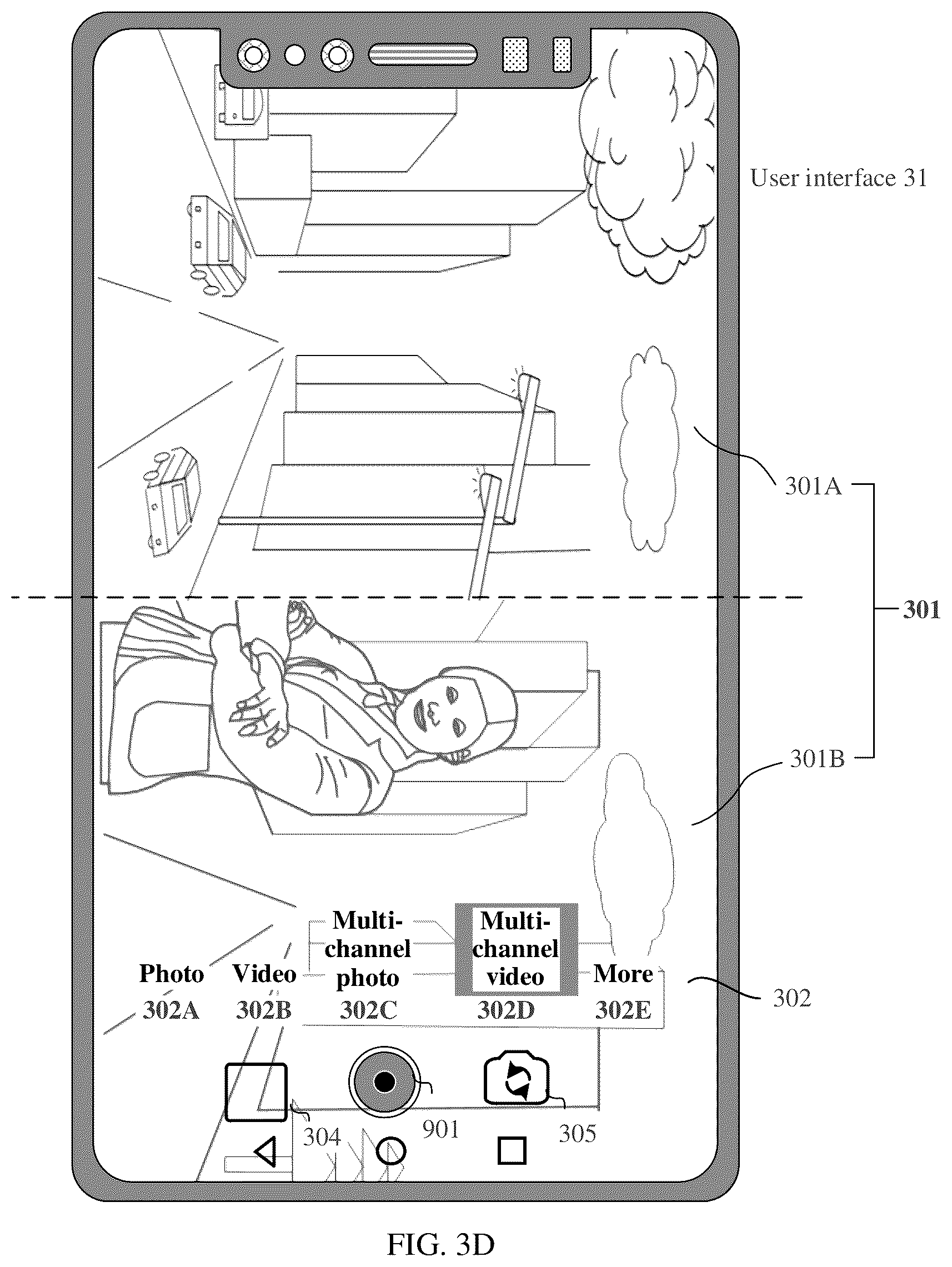 Patent US11832022 Figure 7 – Framing method for multi-channel video recording, graphical user interface, and electronic device
