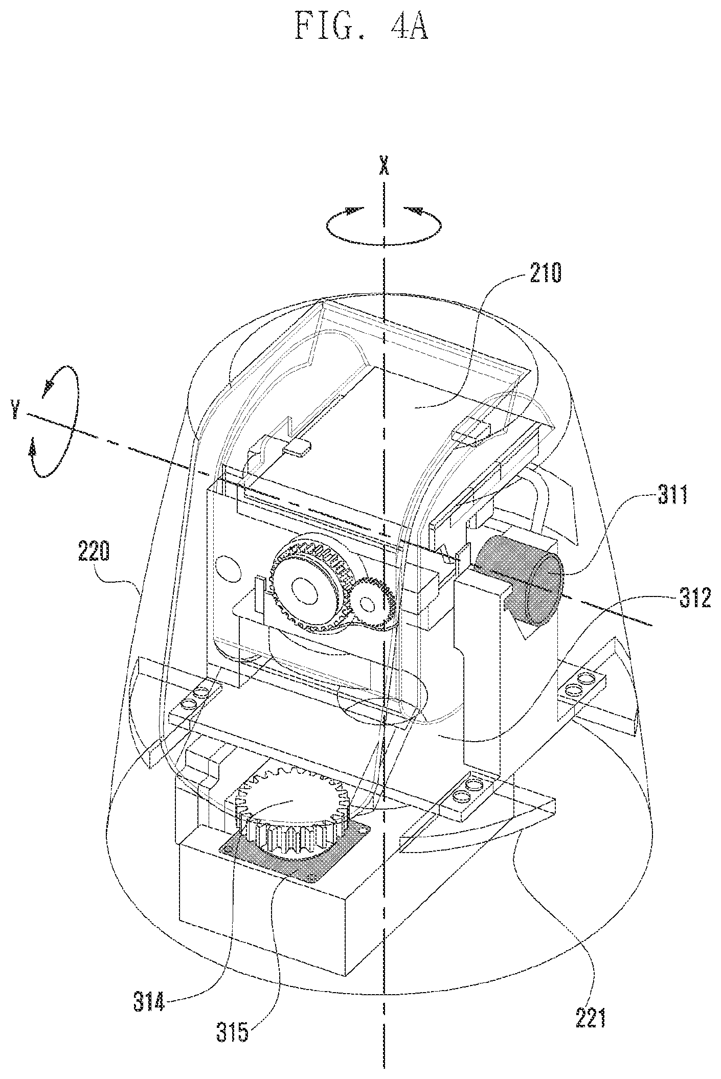 Patent US11832030 Figure 5 – Electronic apparatus including projector