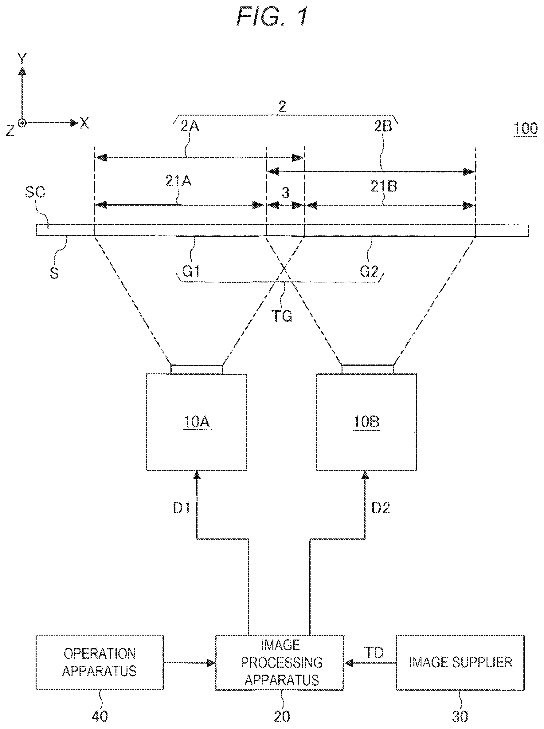 Patent US11832031 Figure 1 – Projection system controlling method, and projector