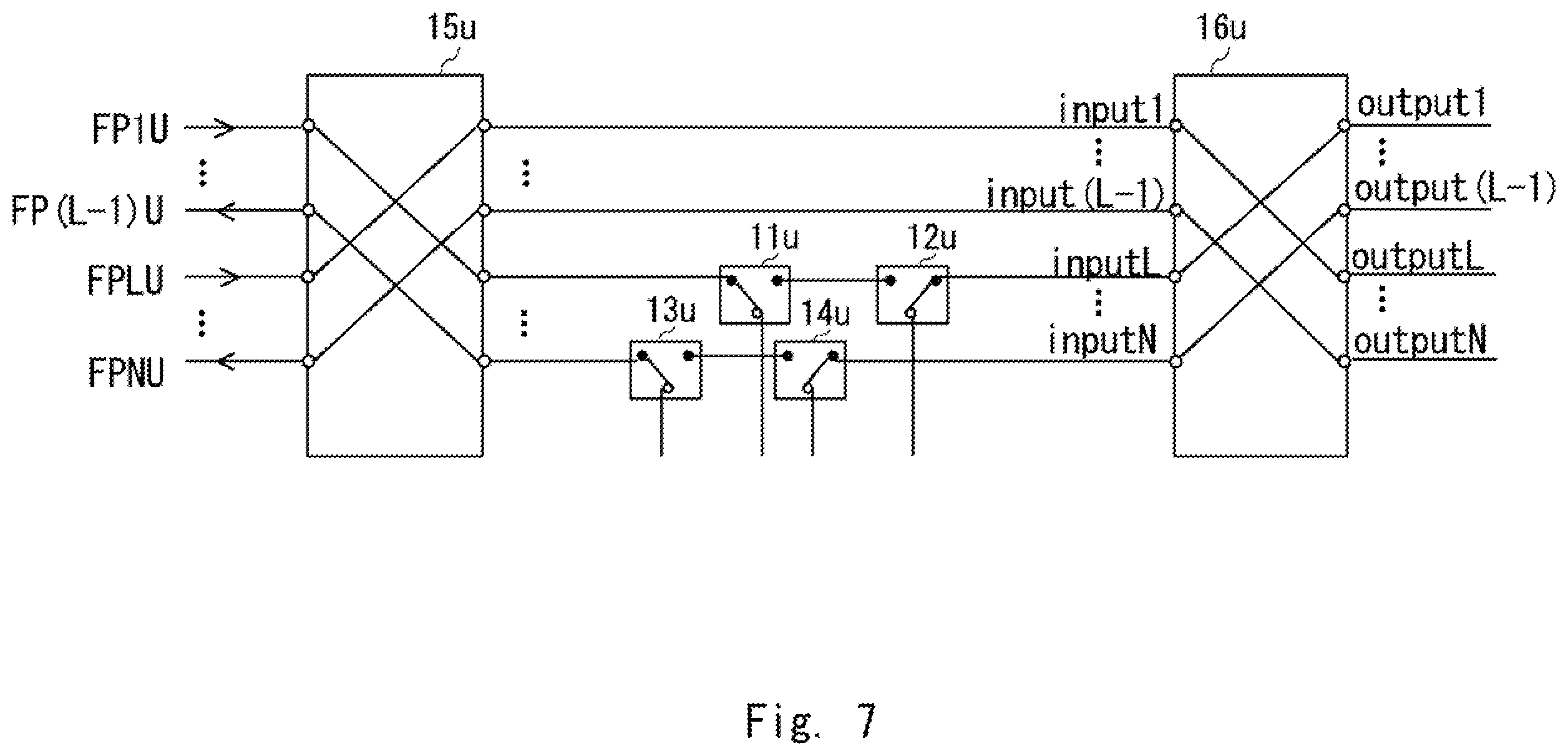 Patent US11832032 Figure 7 – Optical submarine branching apparatus, optical submarine cable system, switching method, and non-transitory computer readable medium