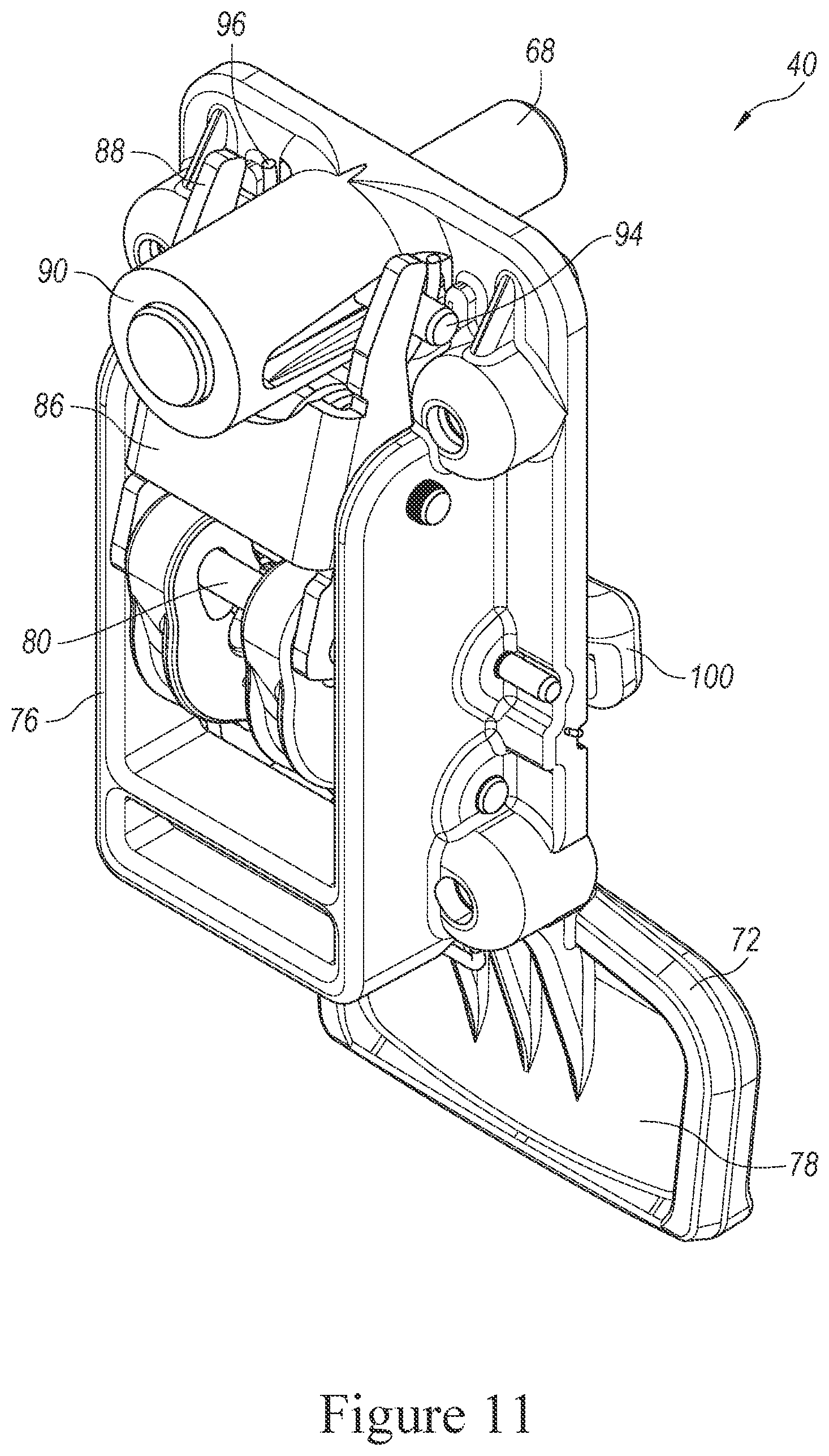 Patent US11832040 Figure 11 – Speaker array with adjustable hanging system