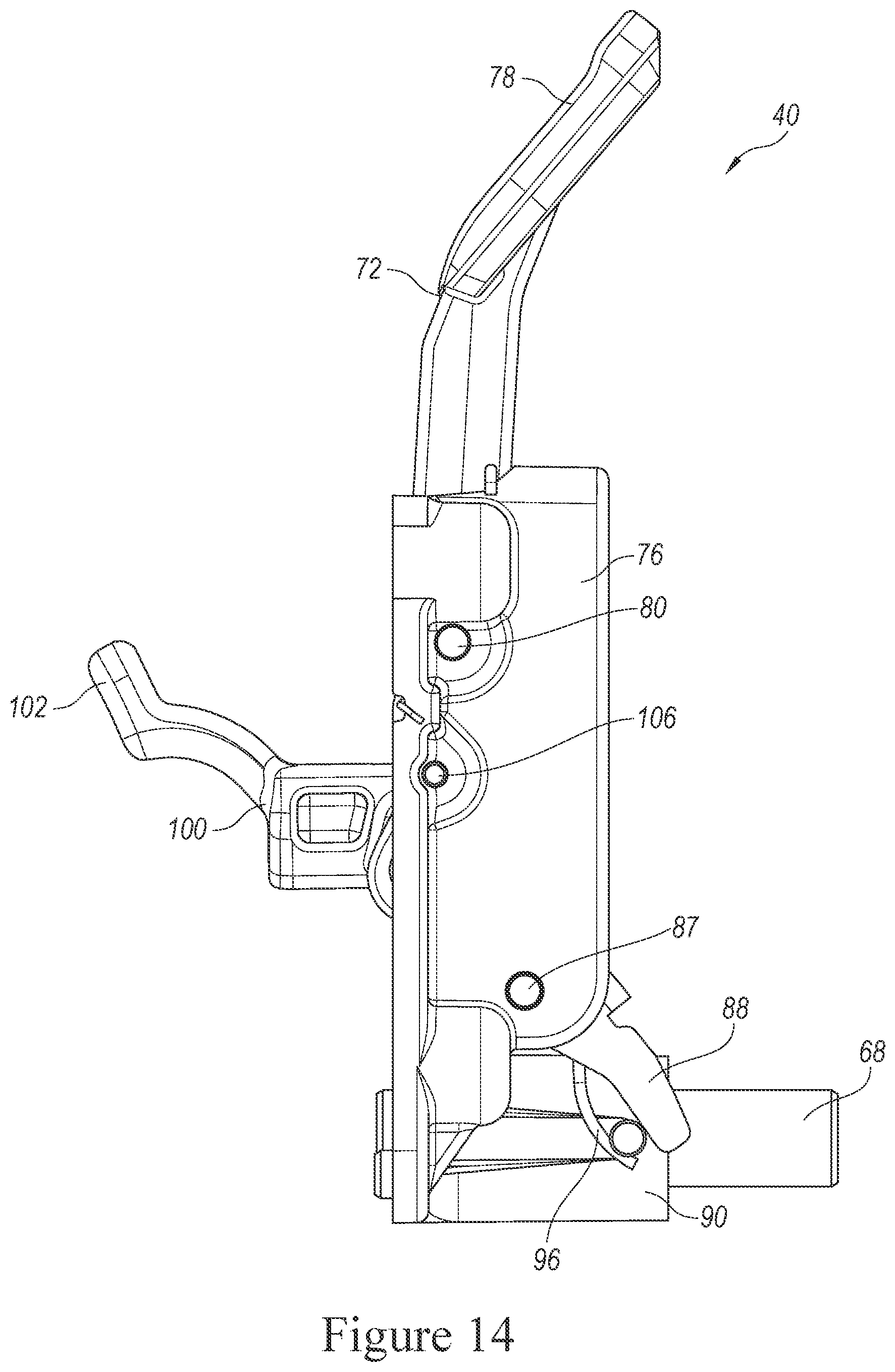 Patent US11832040 Figure 14 – Speaker array with adjustable hanging system