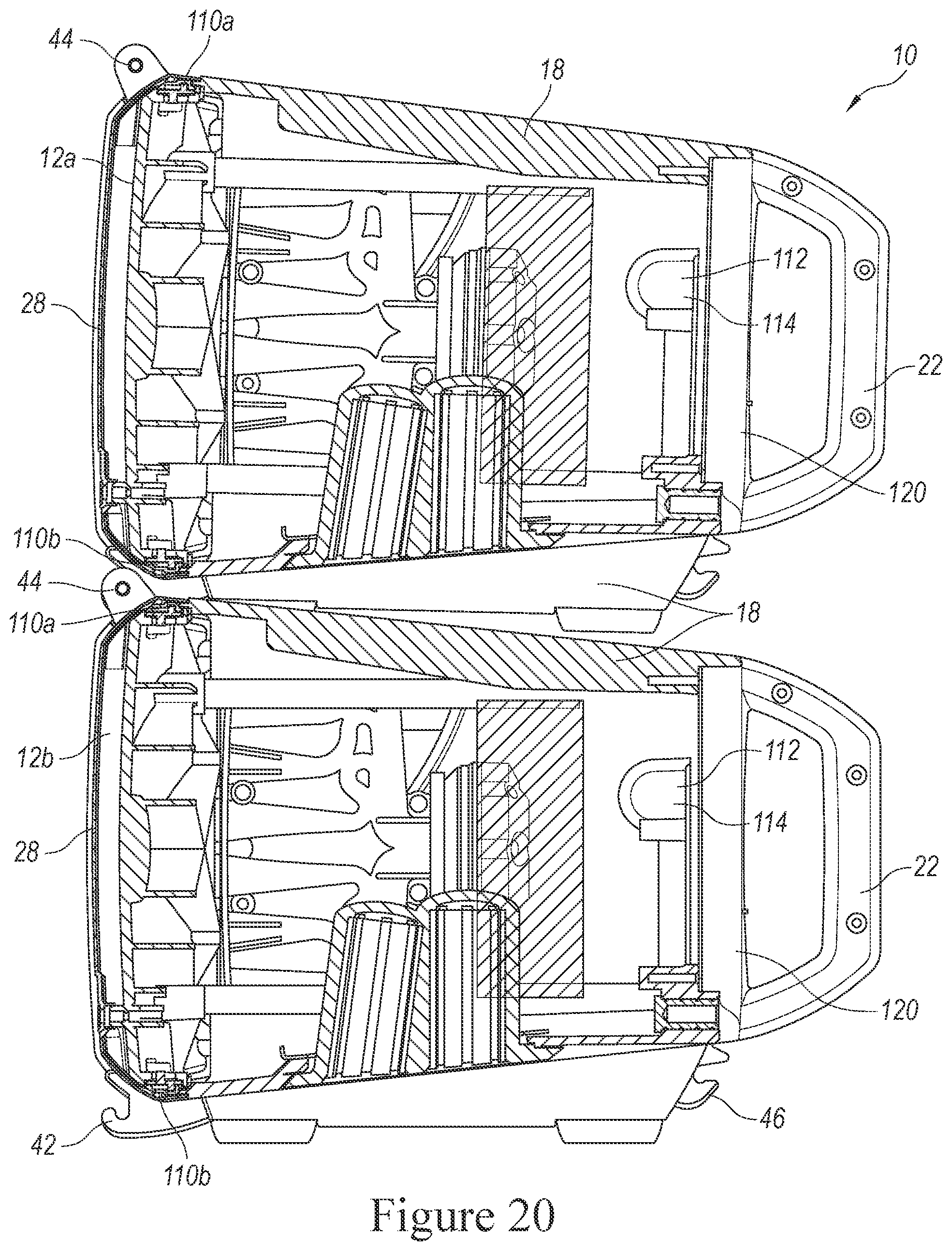 Patent US11832040 Figure 20 – Speaker array with adjustable hanging system