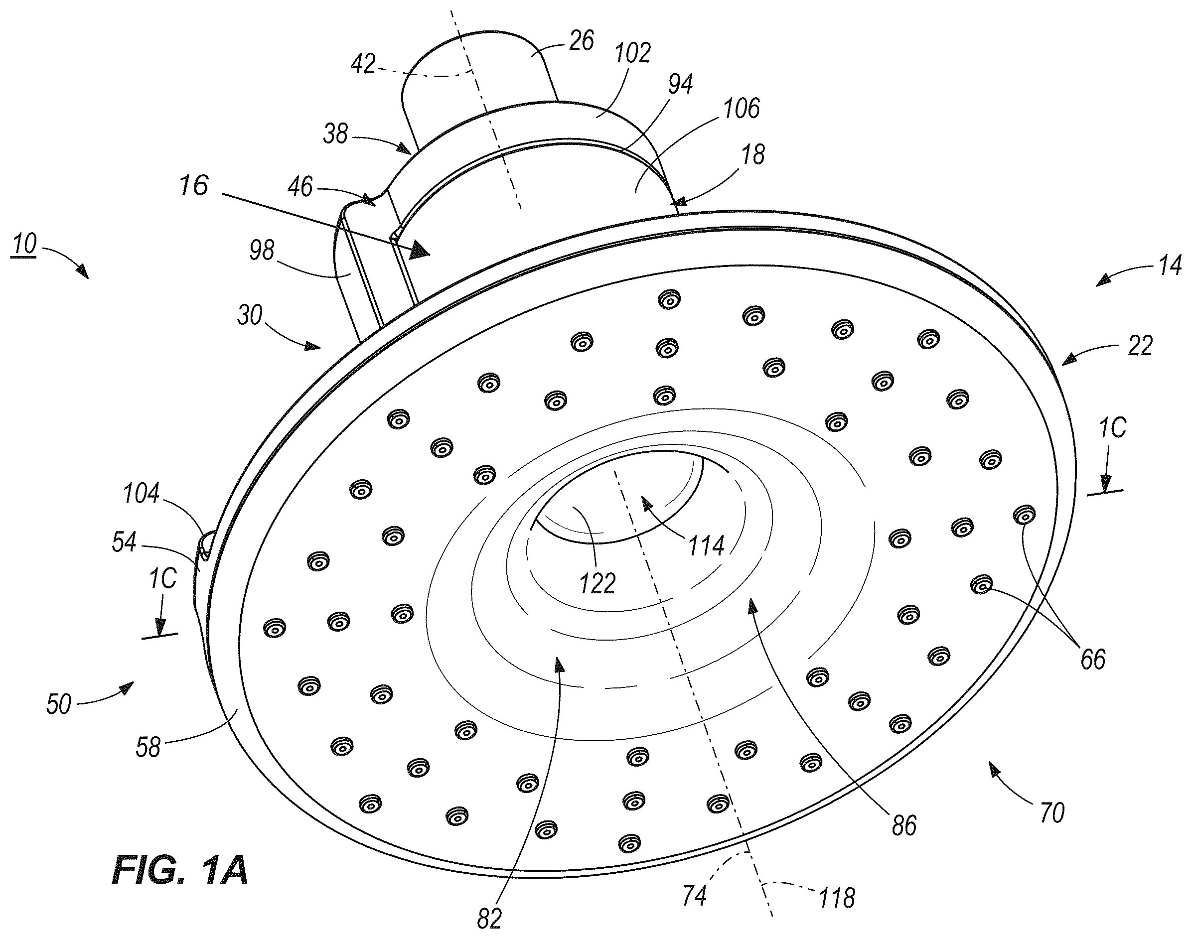 Patent US11832042 Figure 1 – Speaker and shower