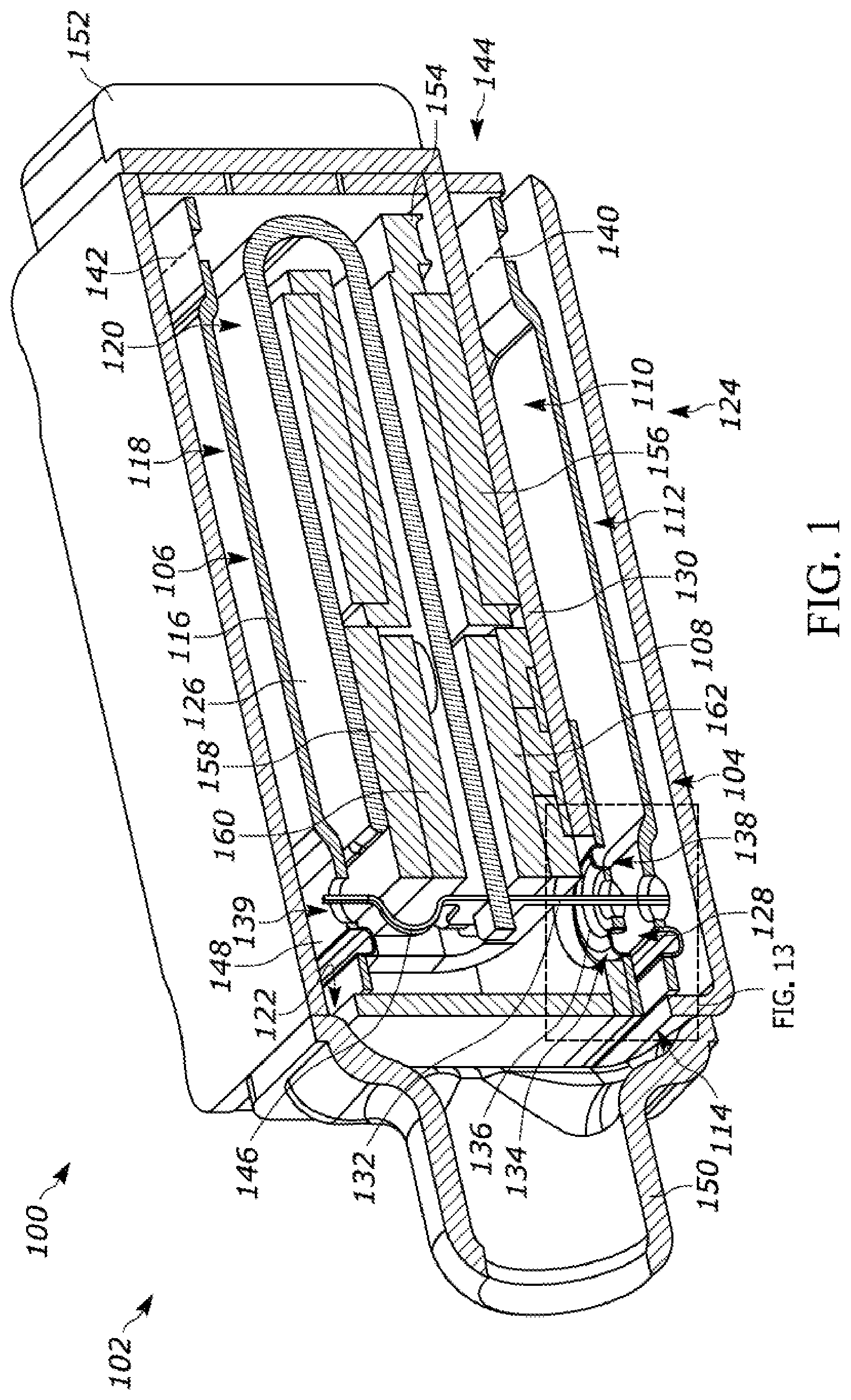 Patent US11832054 Figure 1 – Acoustic receivers with multiple diaphragms