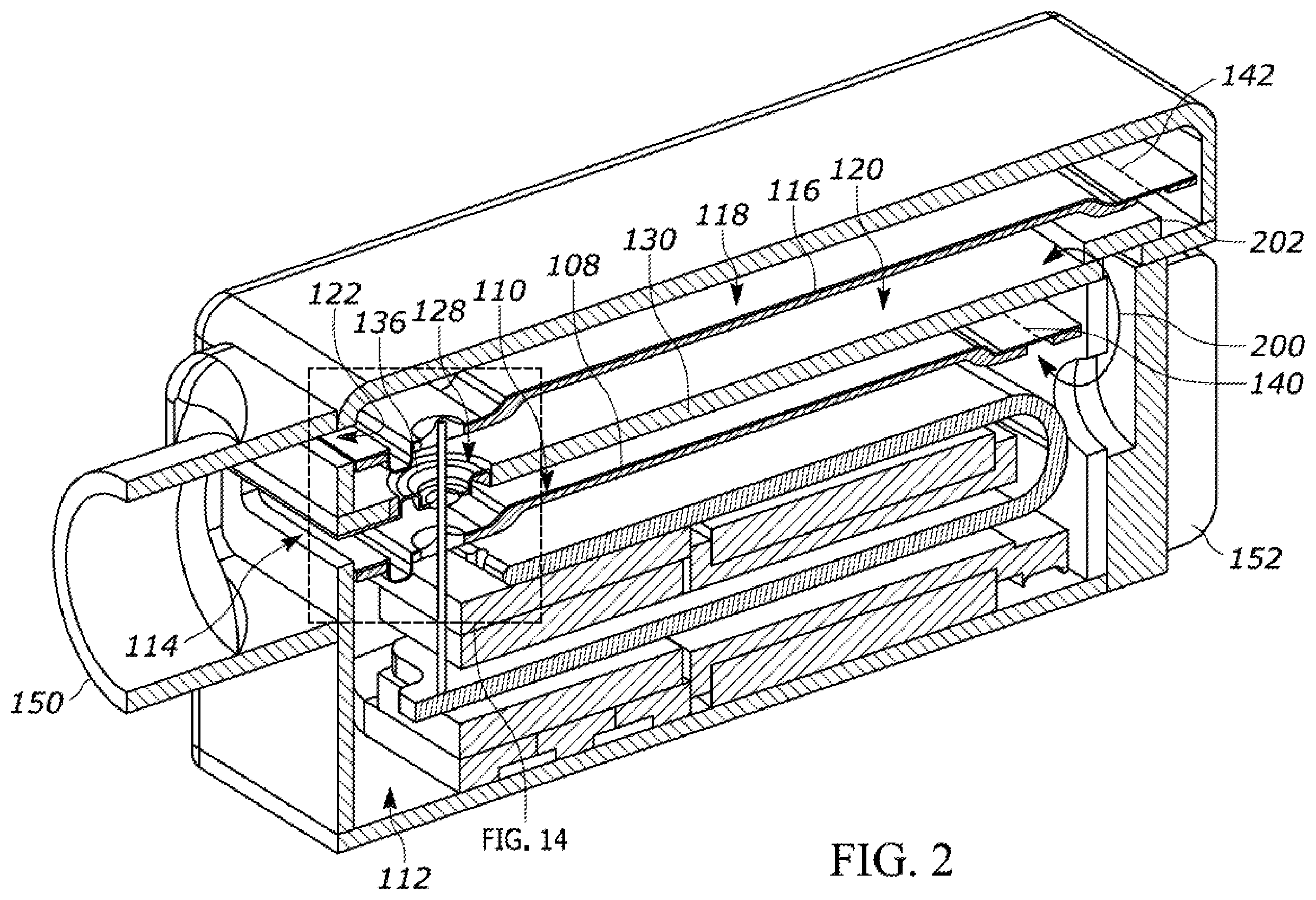 Patent US11832054 Figure 2 – Acoustic receivers with multiple diaphragms