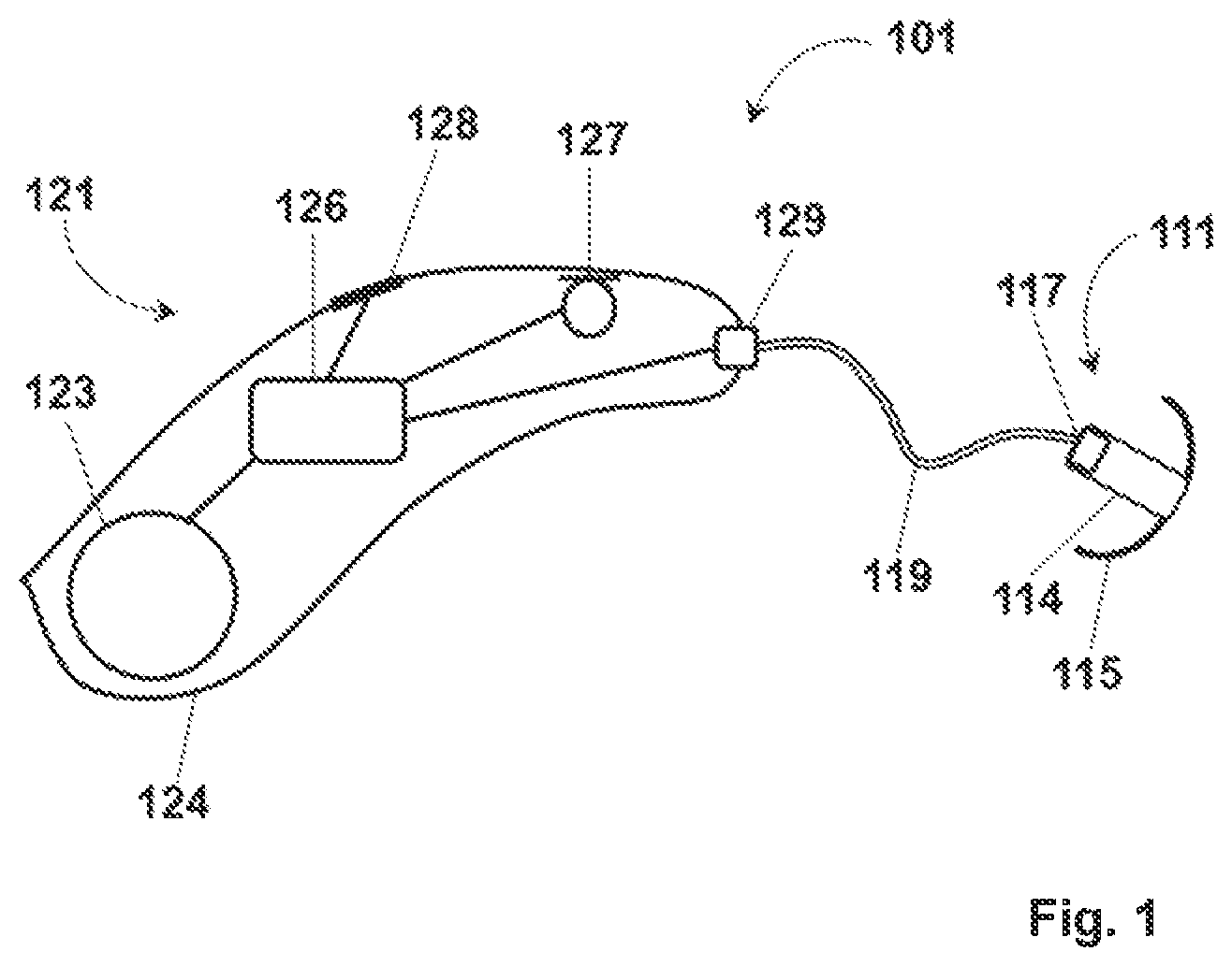 Patent US11832064 Figure 1 – Hearing device comprising a slidable member
