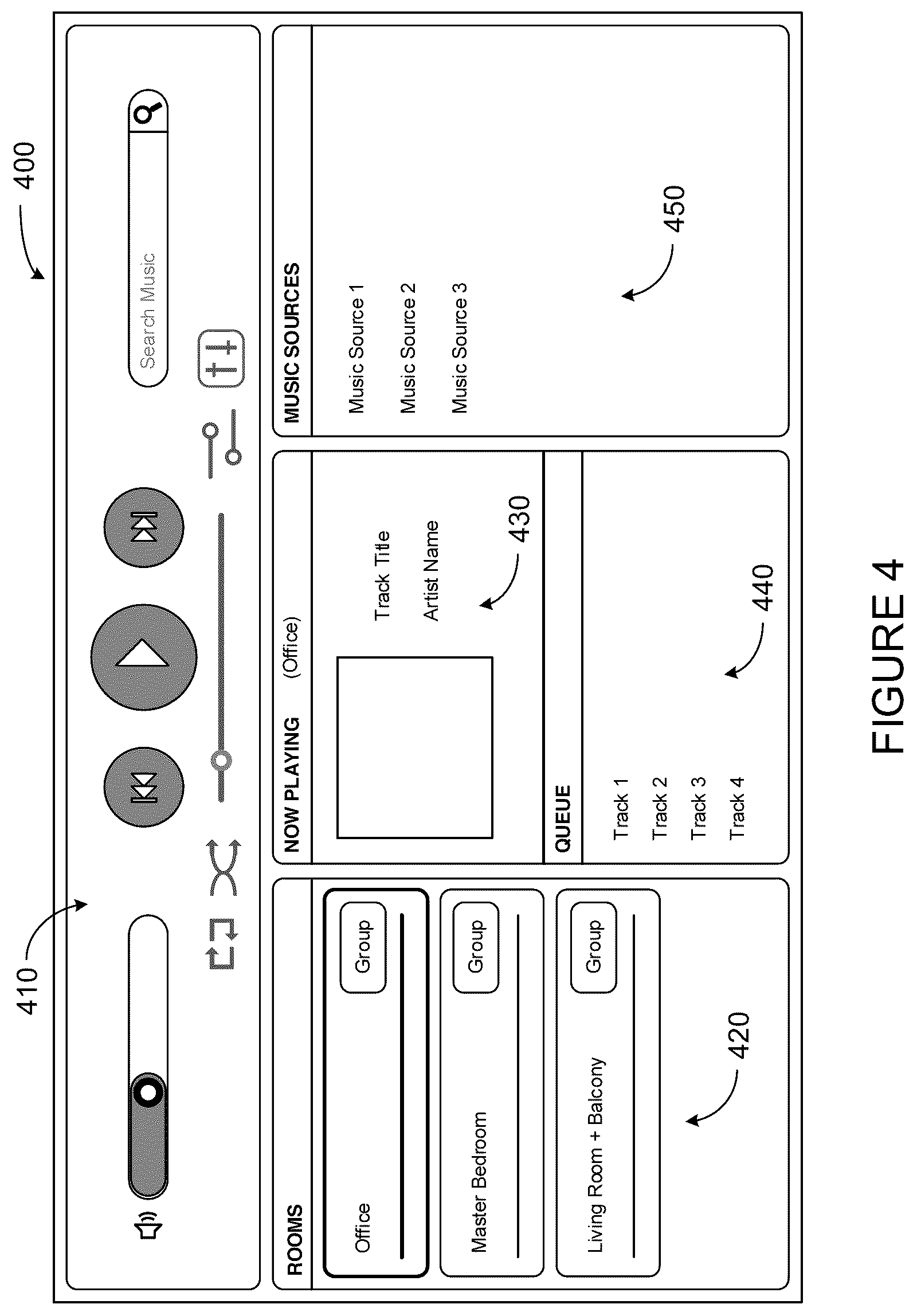 Patent US11832068 Figure 3 – Music service selection