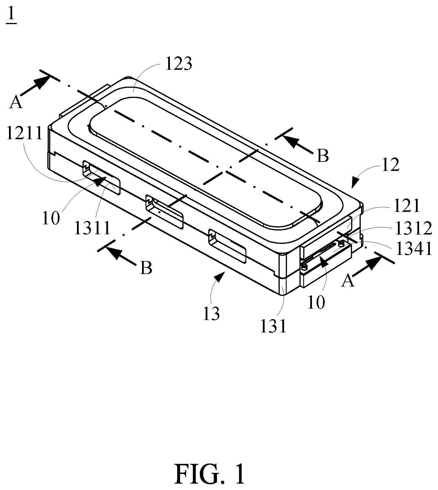Patent US11832075 Figure 1 – Double-sided vibrating speaker